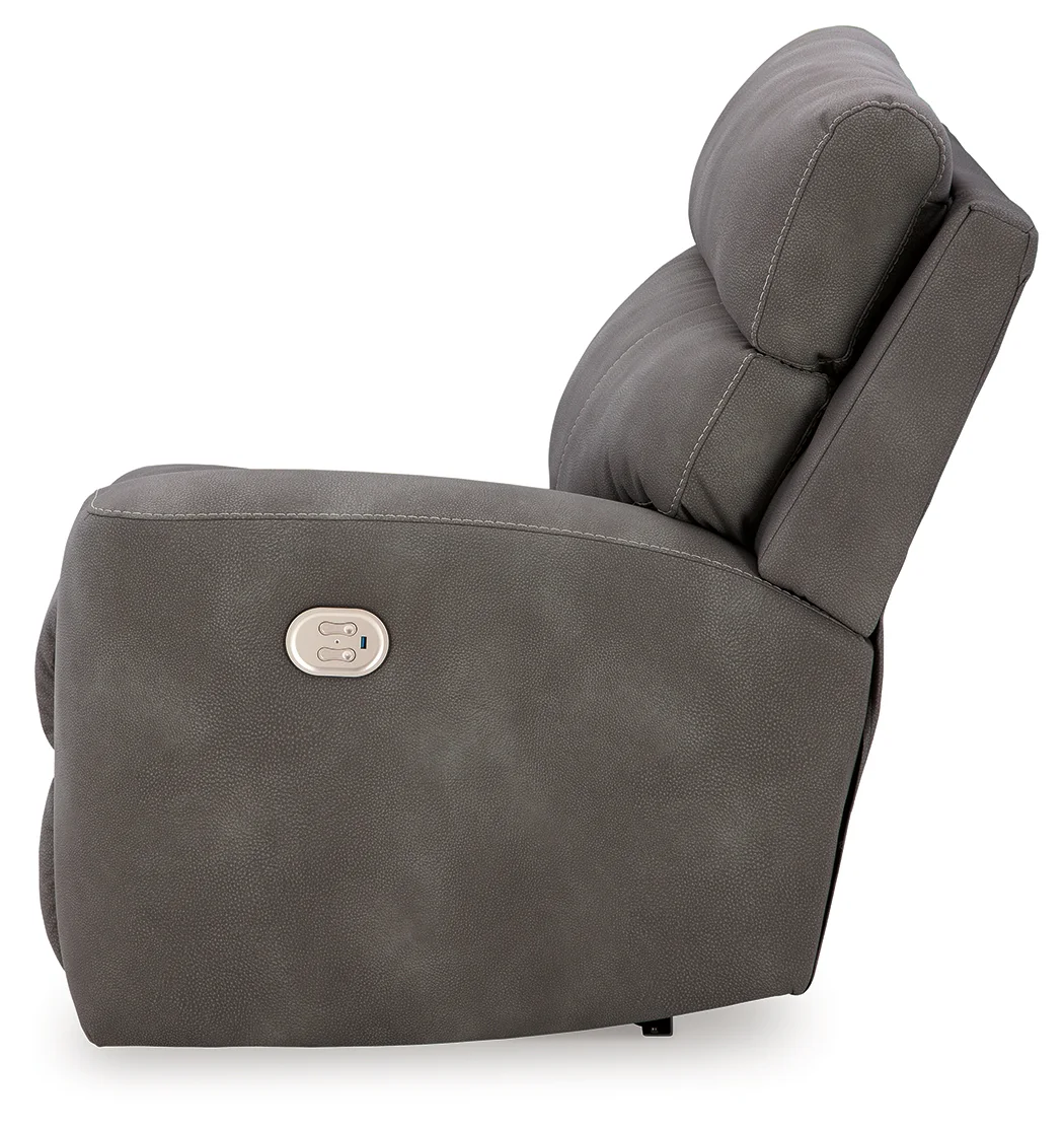 Next-Gen DuraPella - Slate - 5-Piece Power Reclining Sectional With RAF And LAF Recliners - Image 13