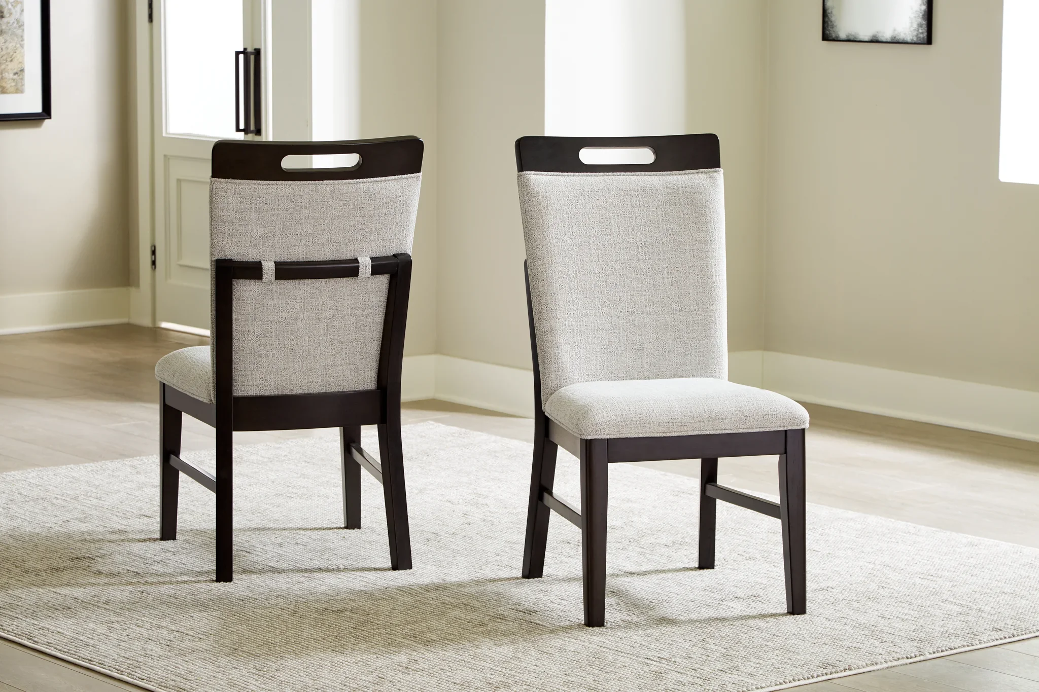 Neymorton - Light Gray / Brown - Dining Upholstered Side Chair (Set of 2) - Image 3