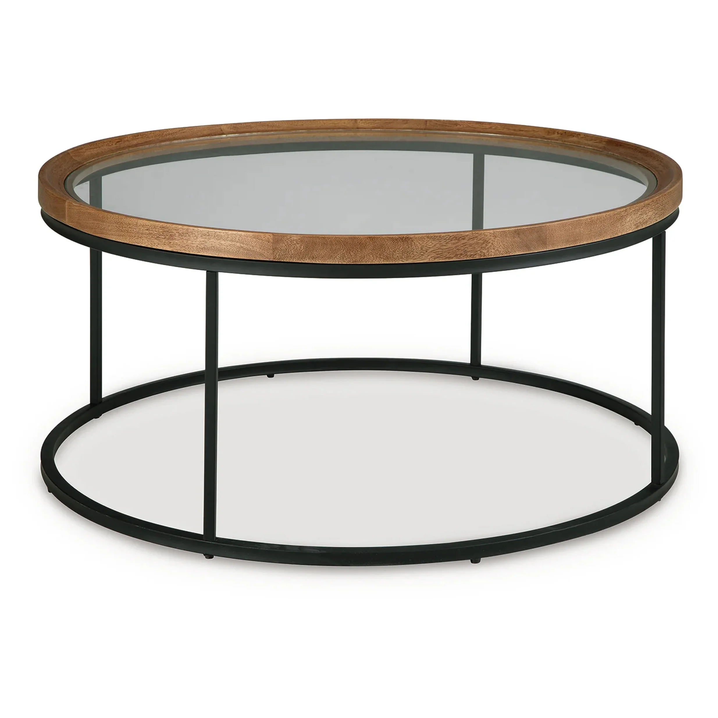Noraluna - Round Cocktail Table - Medium Brown