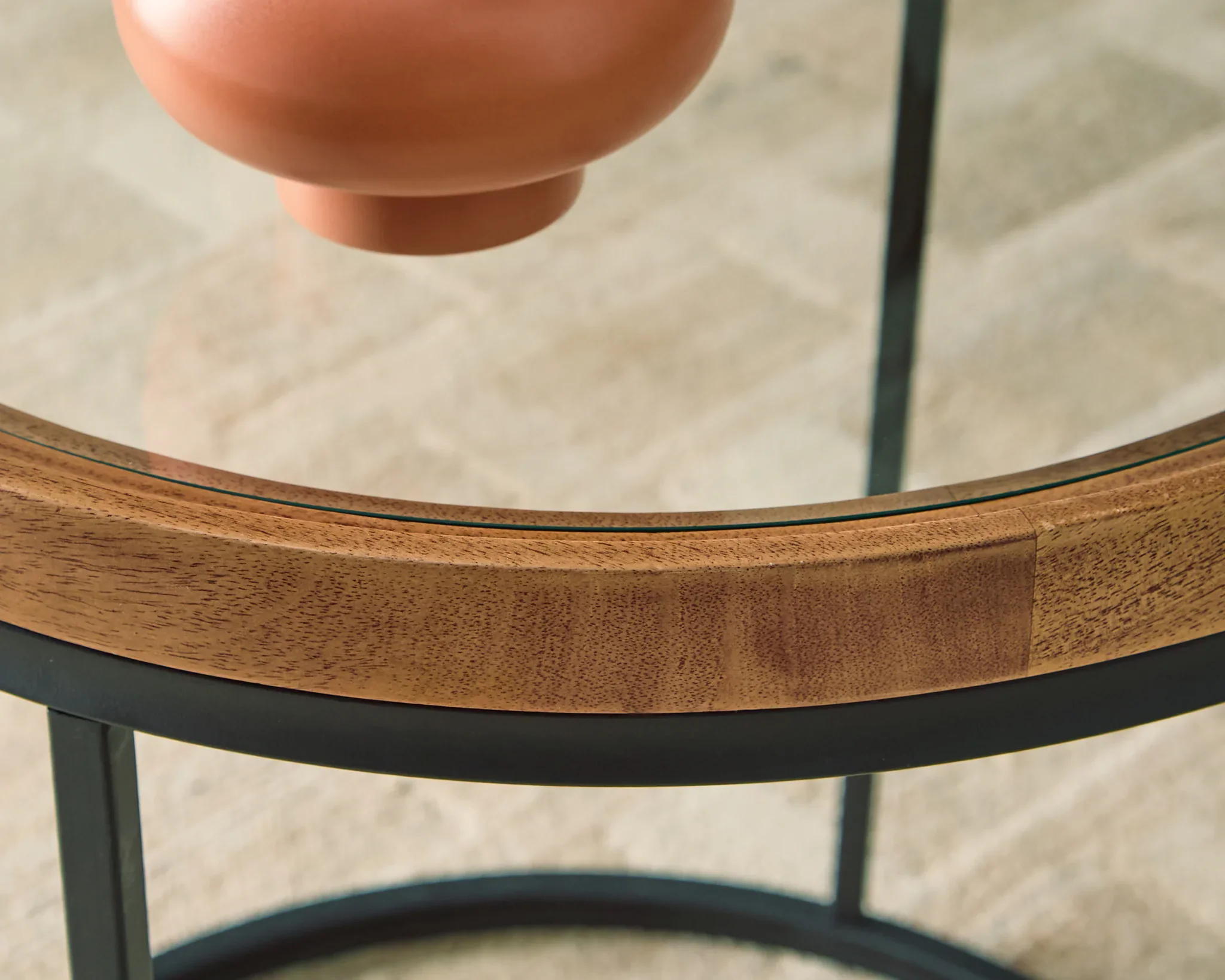 Noraluna - Round End Table - Medium Brown - Image 5