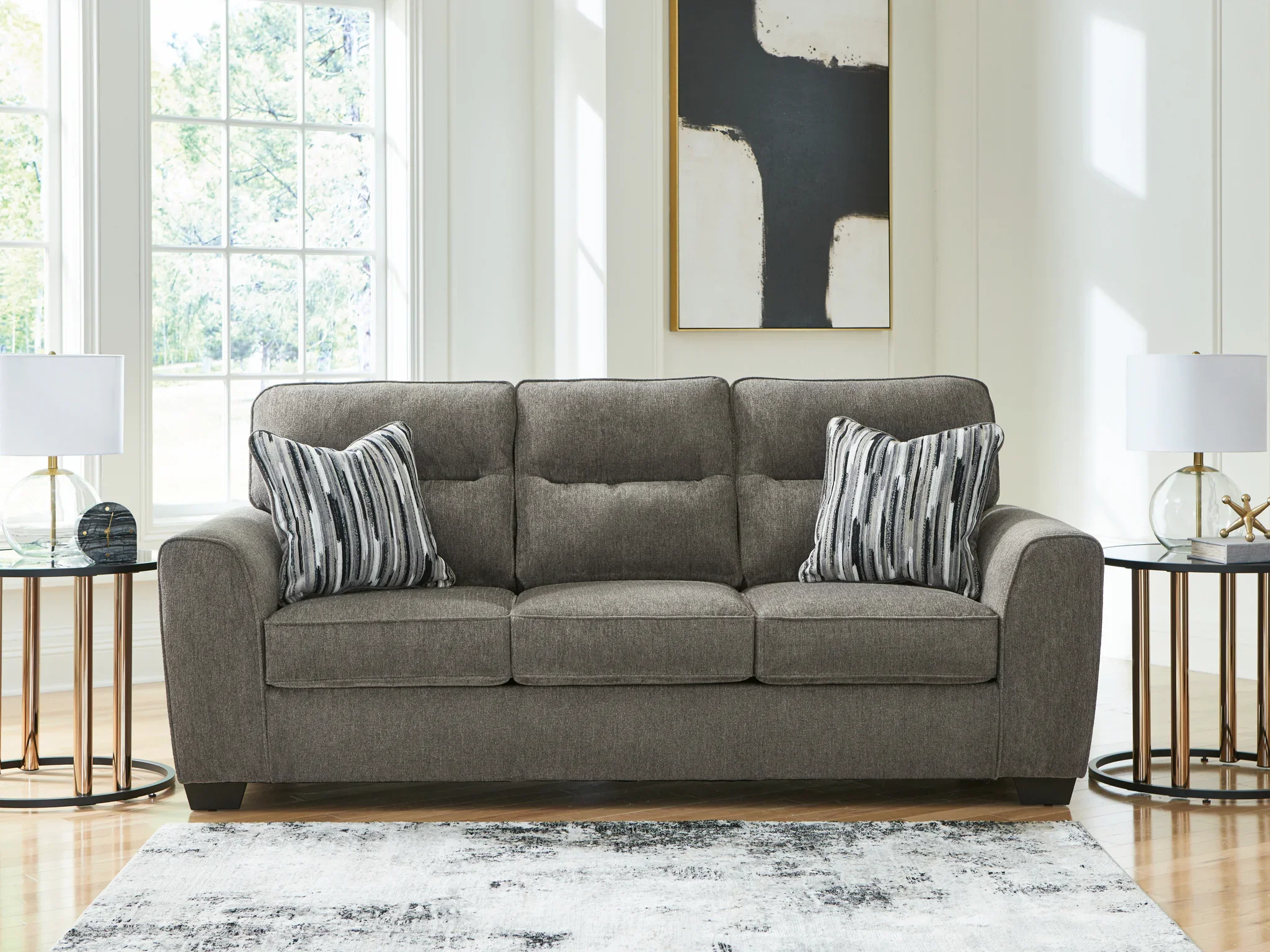 Olten - 2 Pc. - Sofa, Loveseat - Graphite - Image 2