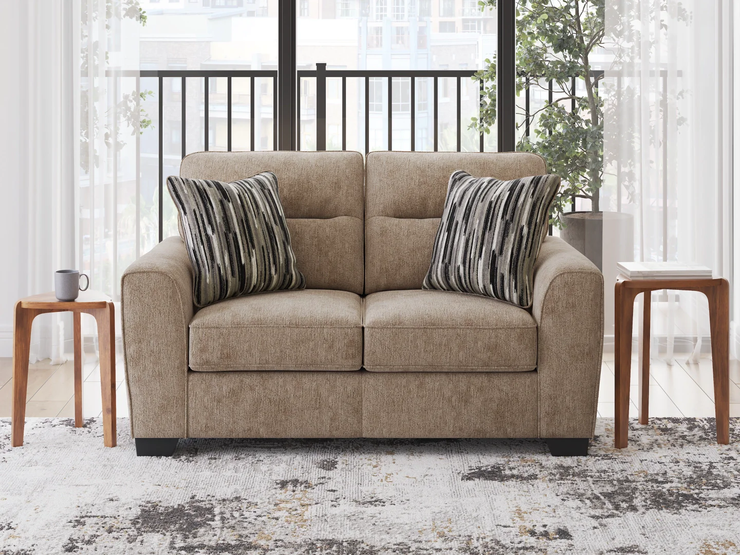 Olten - Mocha - Loveseat - Image 4