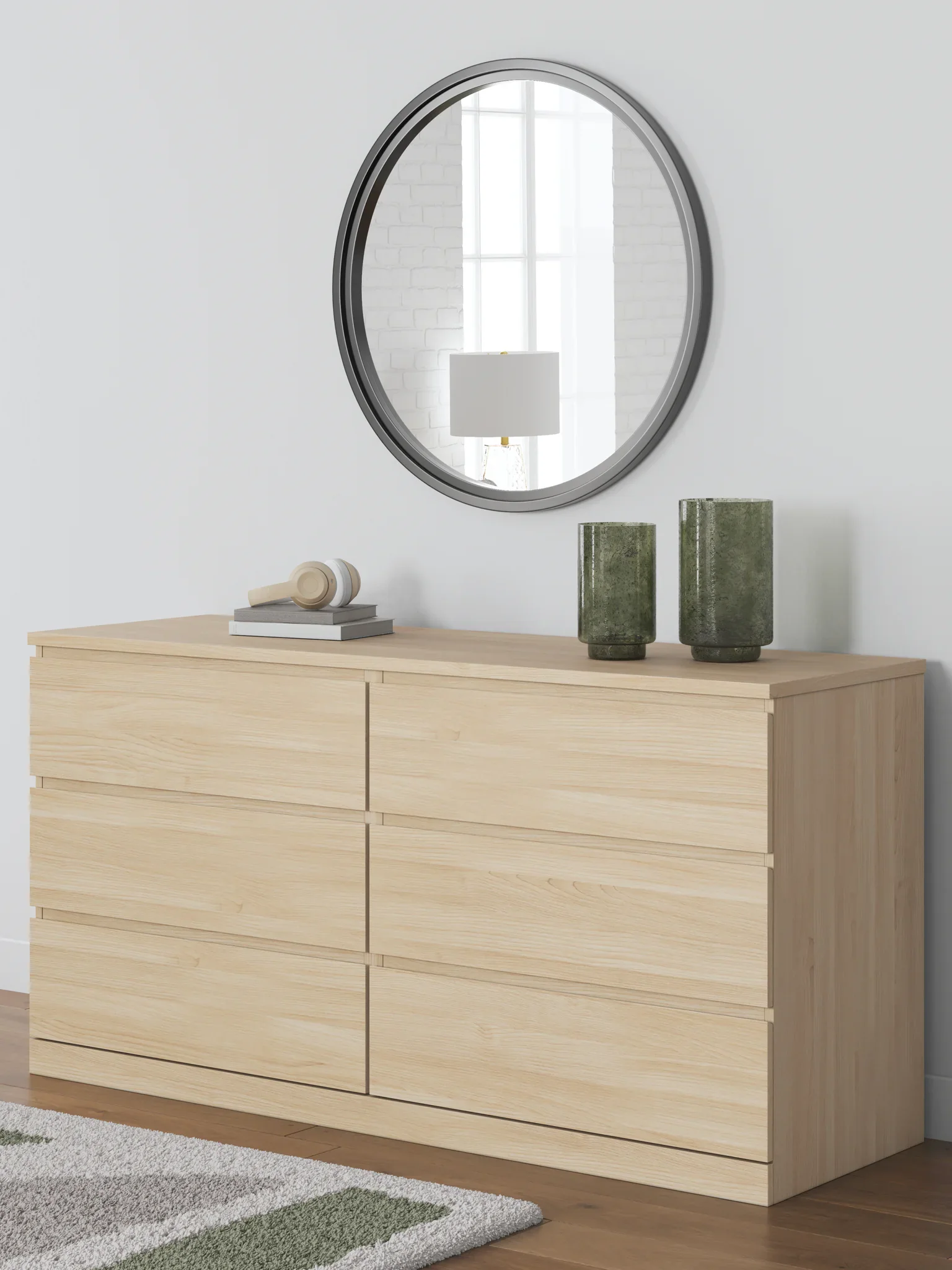 Onita - Natural - Six Drawer Dresser - Image 2