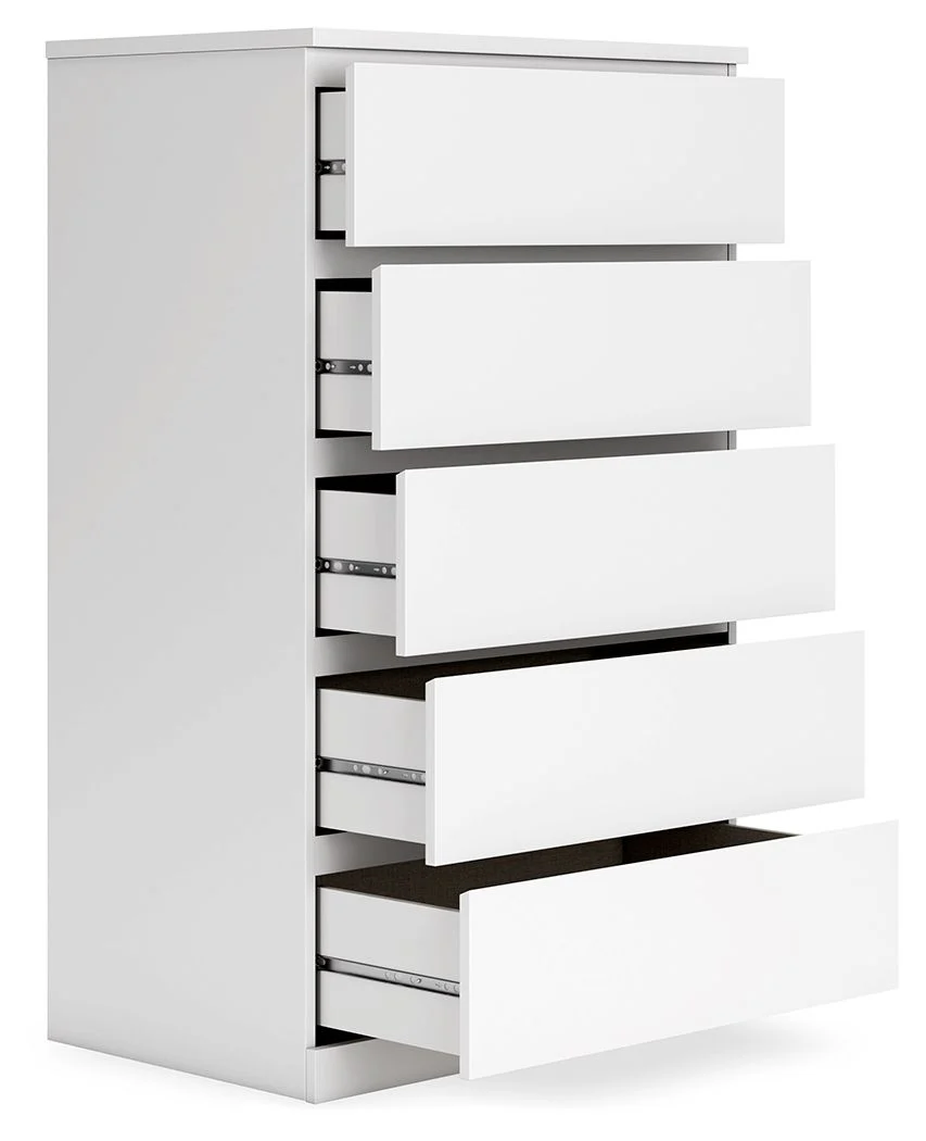 Onita - White - Five Drawer Chest - Image 2