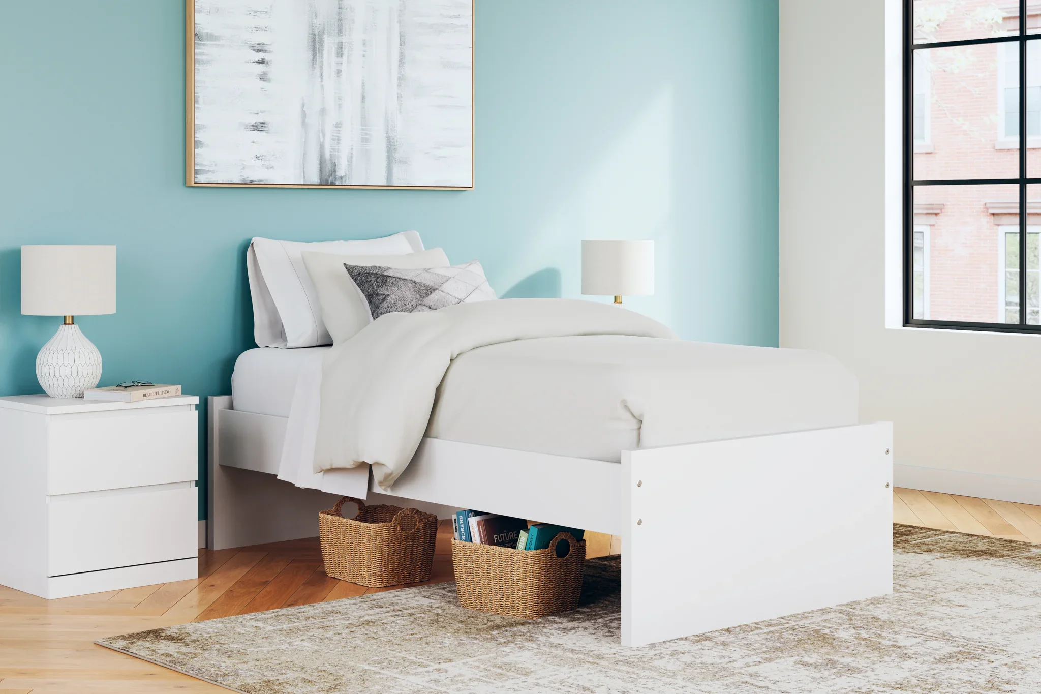 Onita - White - Twin Platform Bed - Image 2