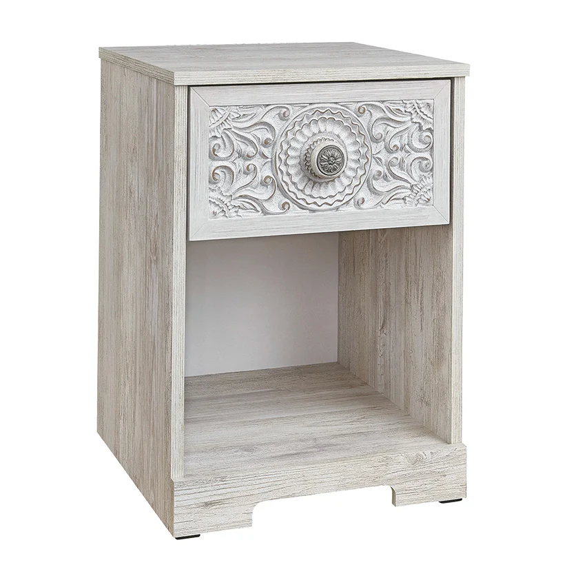 Paxberry - Whitewash - One Drawer Night Stand
