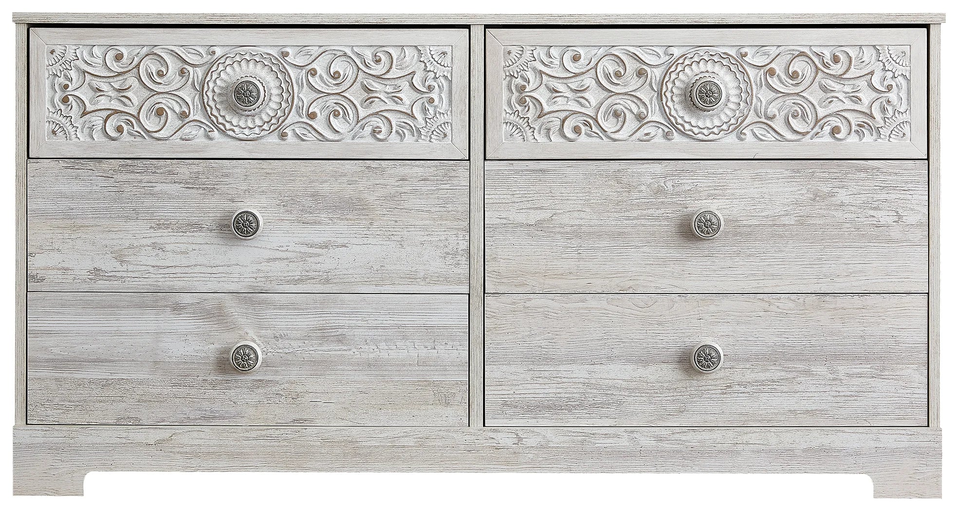 Paxberry - Whitewash - Six Drawer Dresser - Weatherworn - Image 4