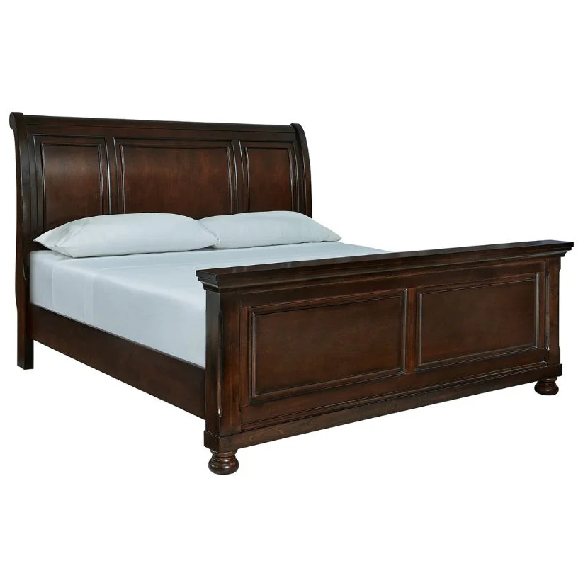 Porter - Rustic Brown - King Sleigh Bed