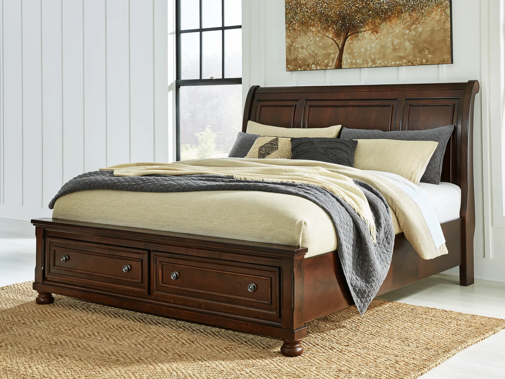 Porter - Rustic Brown - King Sleigh Storage Bed - Image 2