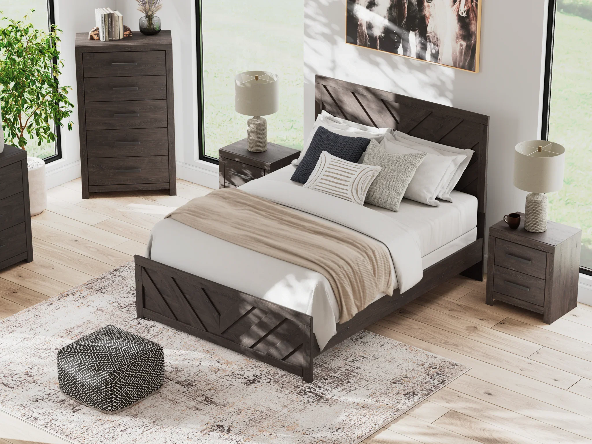 Prendonea - Charcoal - Queen Panel Bed - Image 10