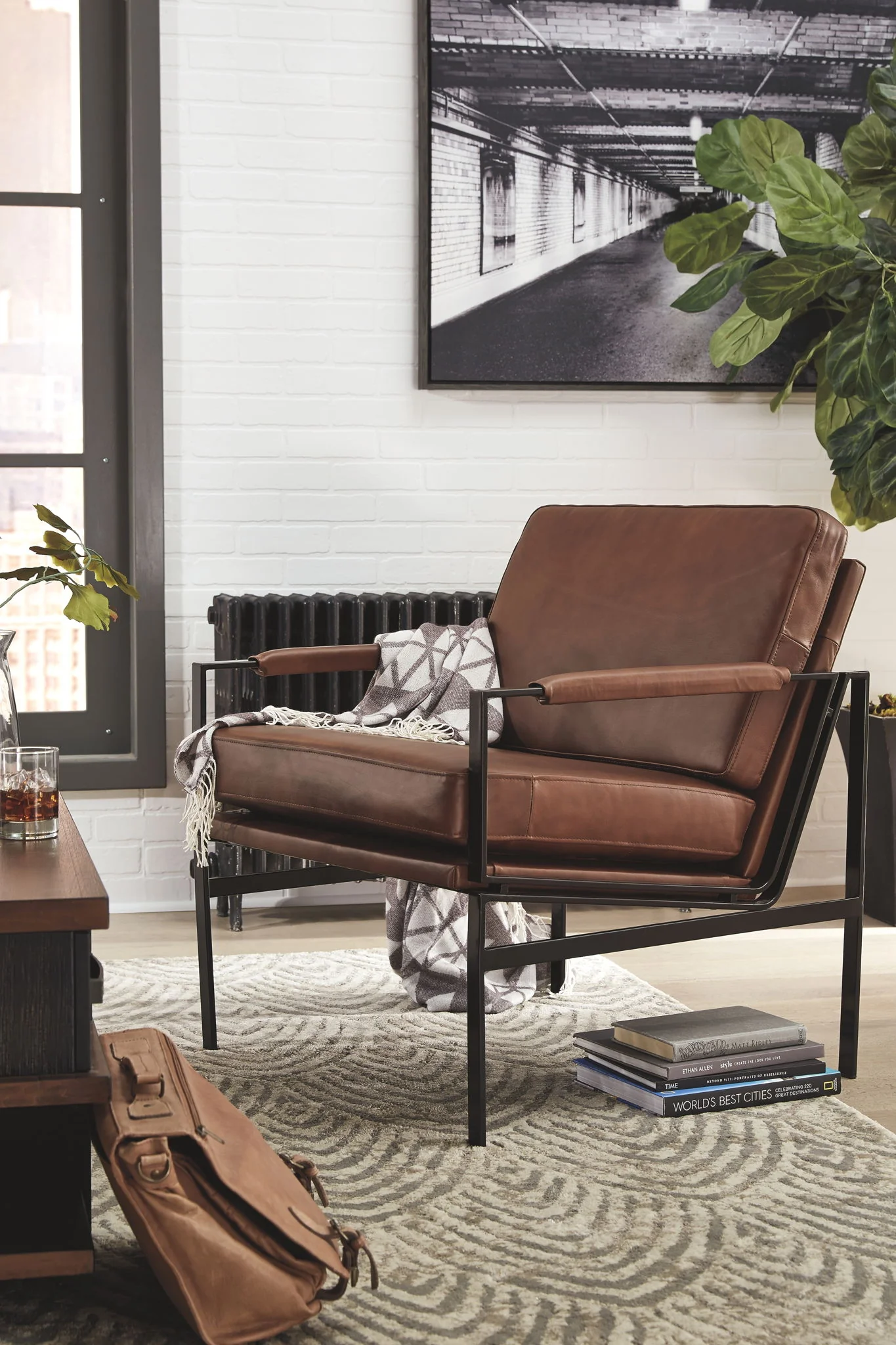 Puckman - Brown / Silver Finish - Accent Chair - Image 2