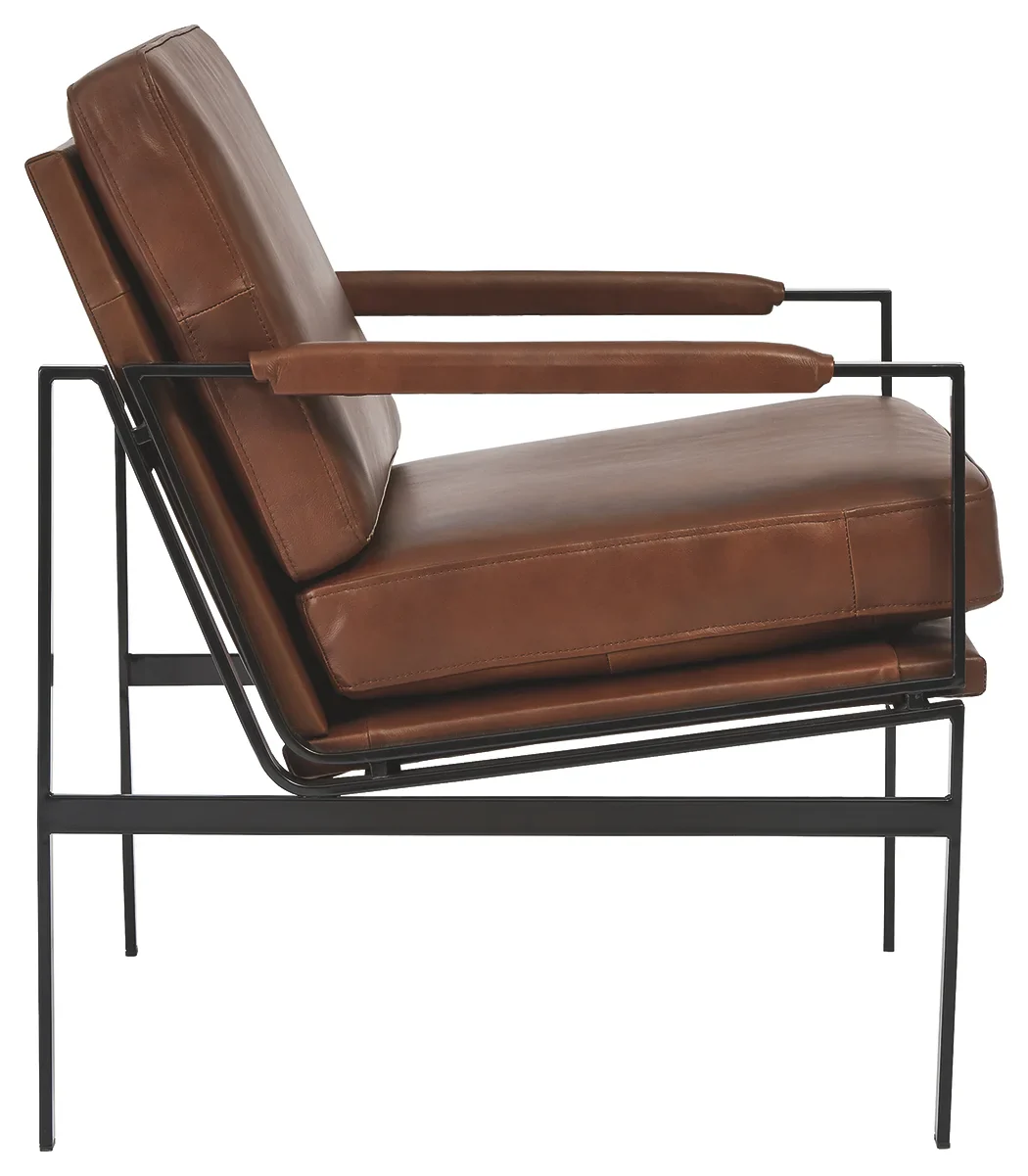 Puckman - Brown / Silver Finish - Accent Chair - Image 3