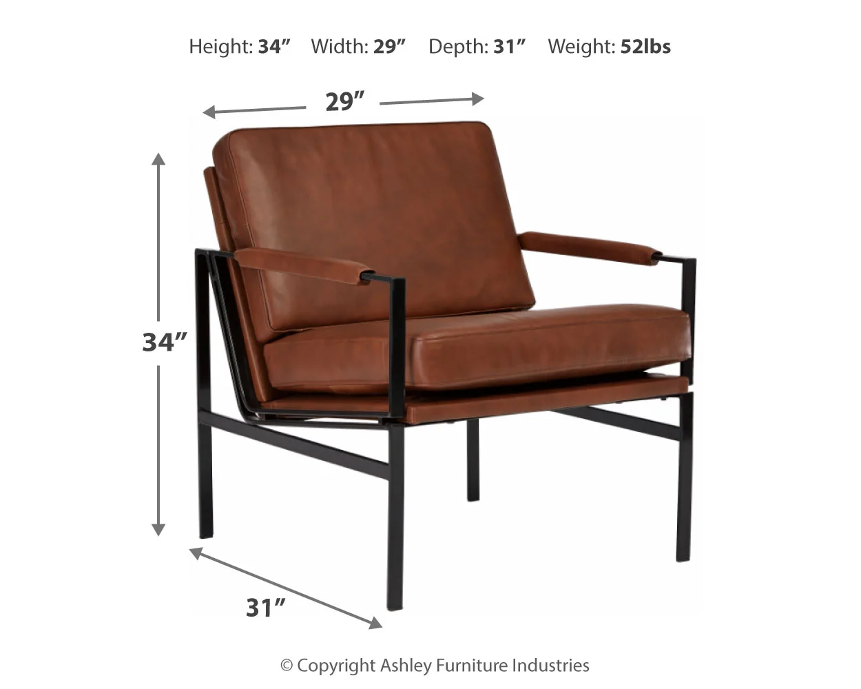 Puckman - Brown / Silver Finish - Accent Chair - Image 4