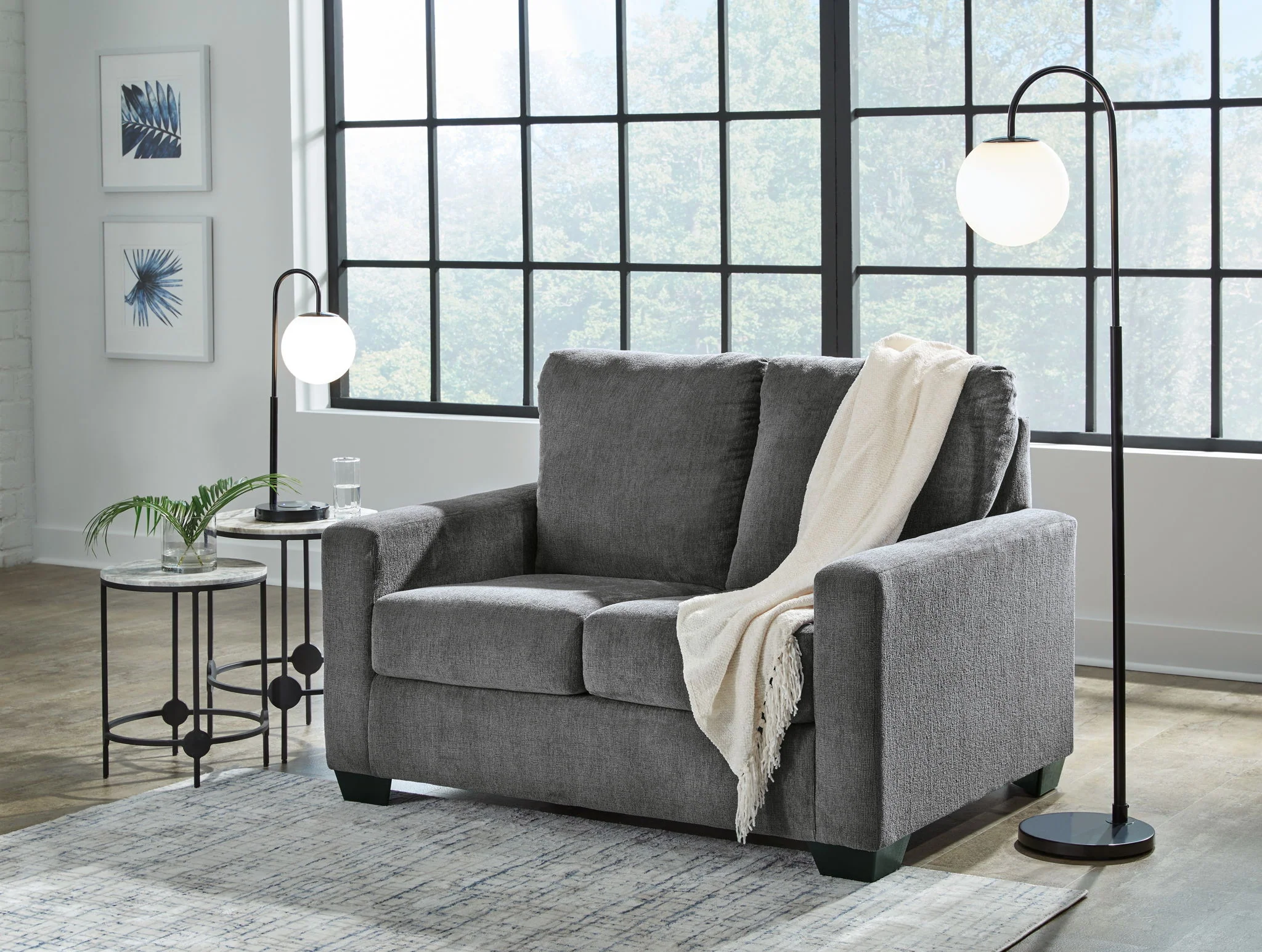 Rannis - Pewter - Twin Sofa Sleeper - Image 2