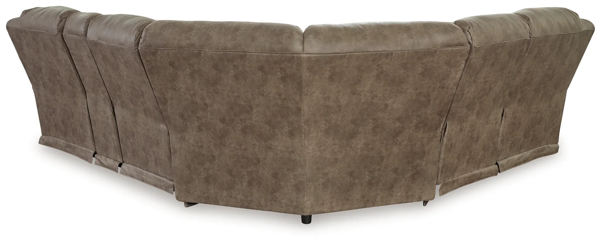 Ravenel - 3-Piece Power Reclining Sectional With Raf Power Reclining Loveseat With Console - Faux Leather - Fossil - Image 5