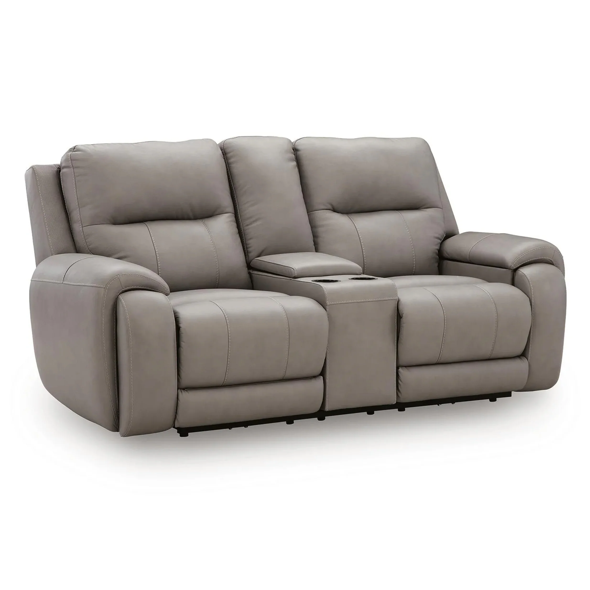 Real Moments - Power Reclining Loveseat With Audio Seating - Ash