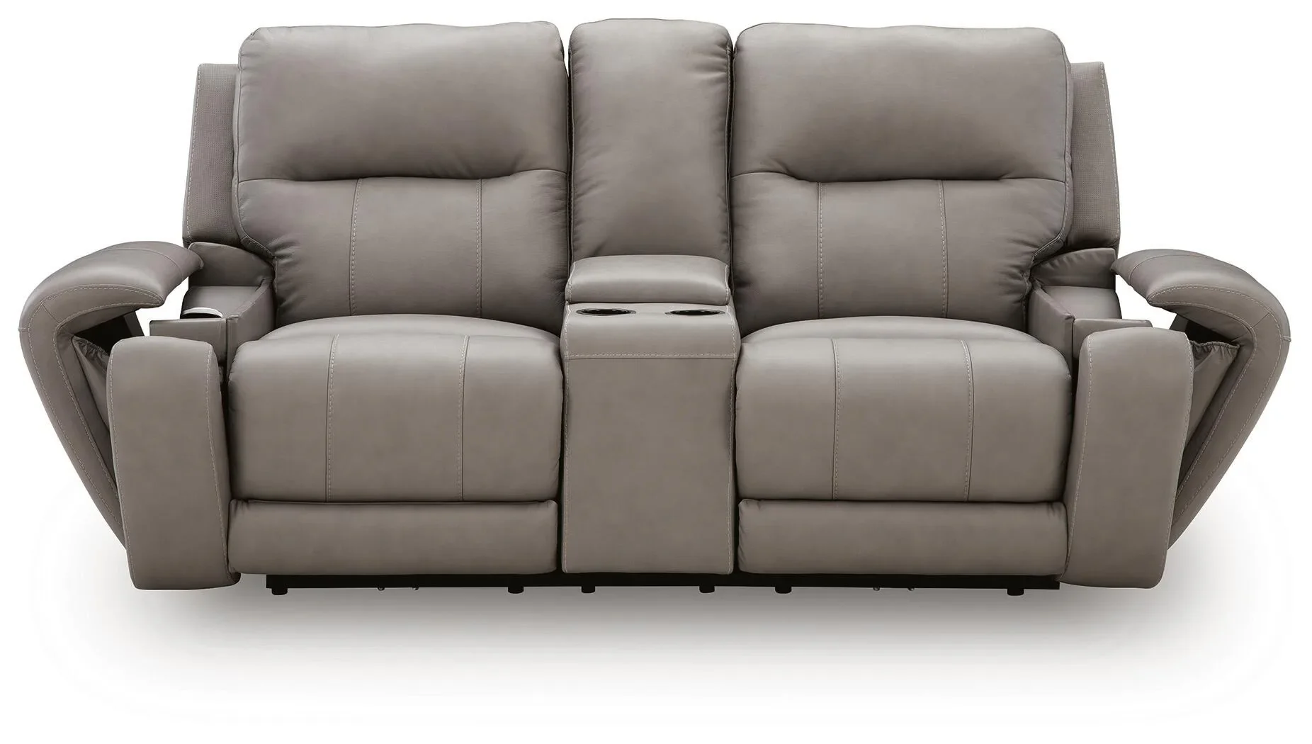 Real Moments - Power Reclining Loveseat With Audio Seating - Ash - Image 5