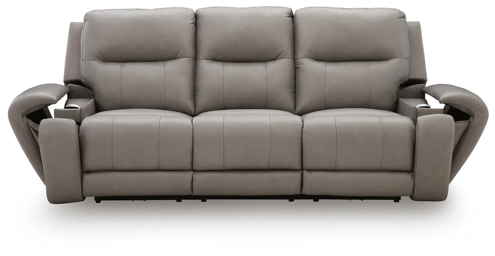 Real Moments - Power Reclining Sofa With Audio Seating - Ash - Image 3