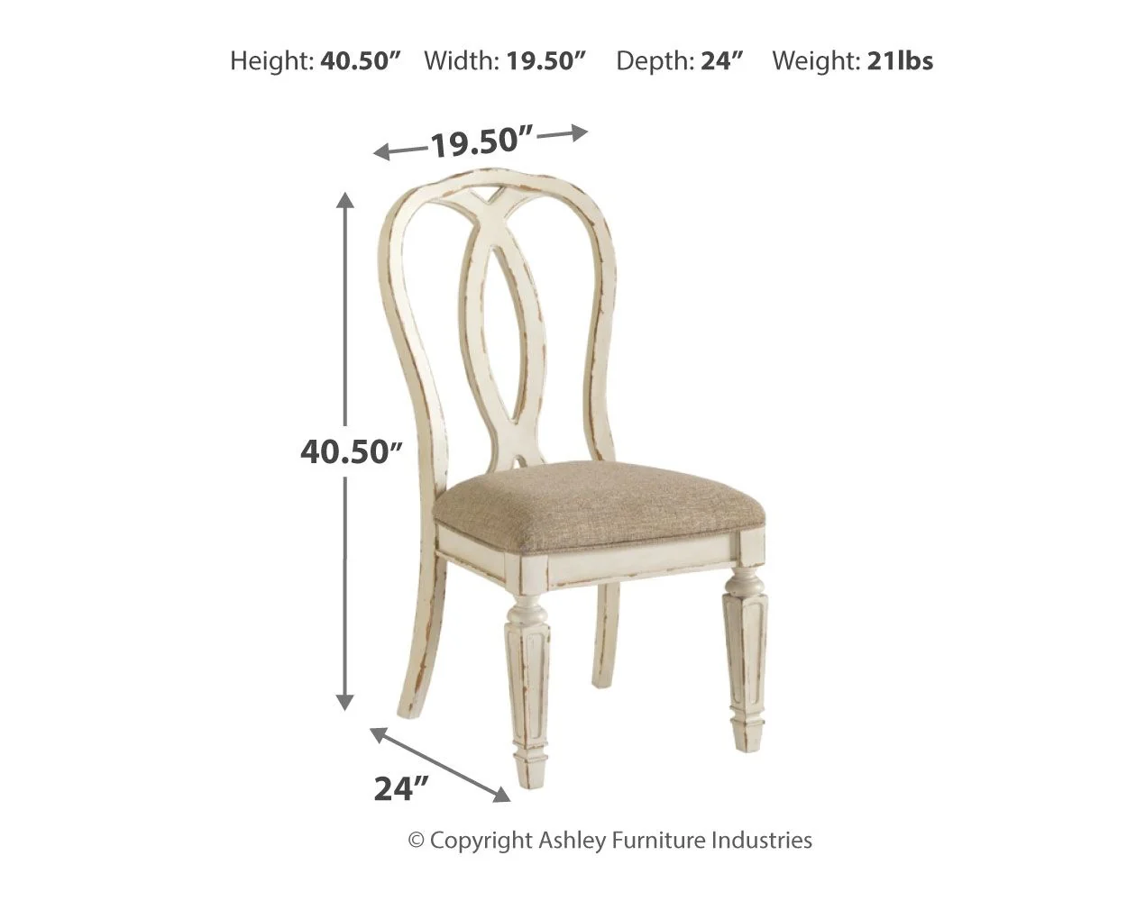 Realyn - White - 5 Pc. - Extension Table, 4 Ribbon Back Side Chairs - Image 8