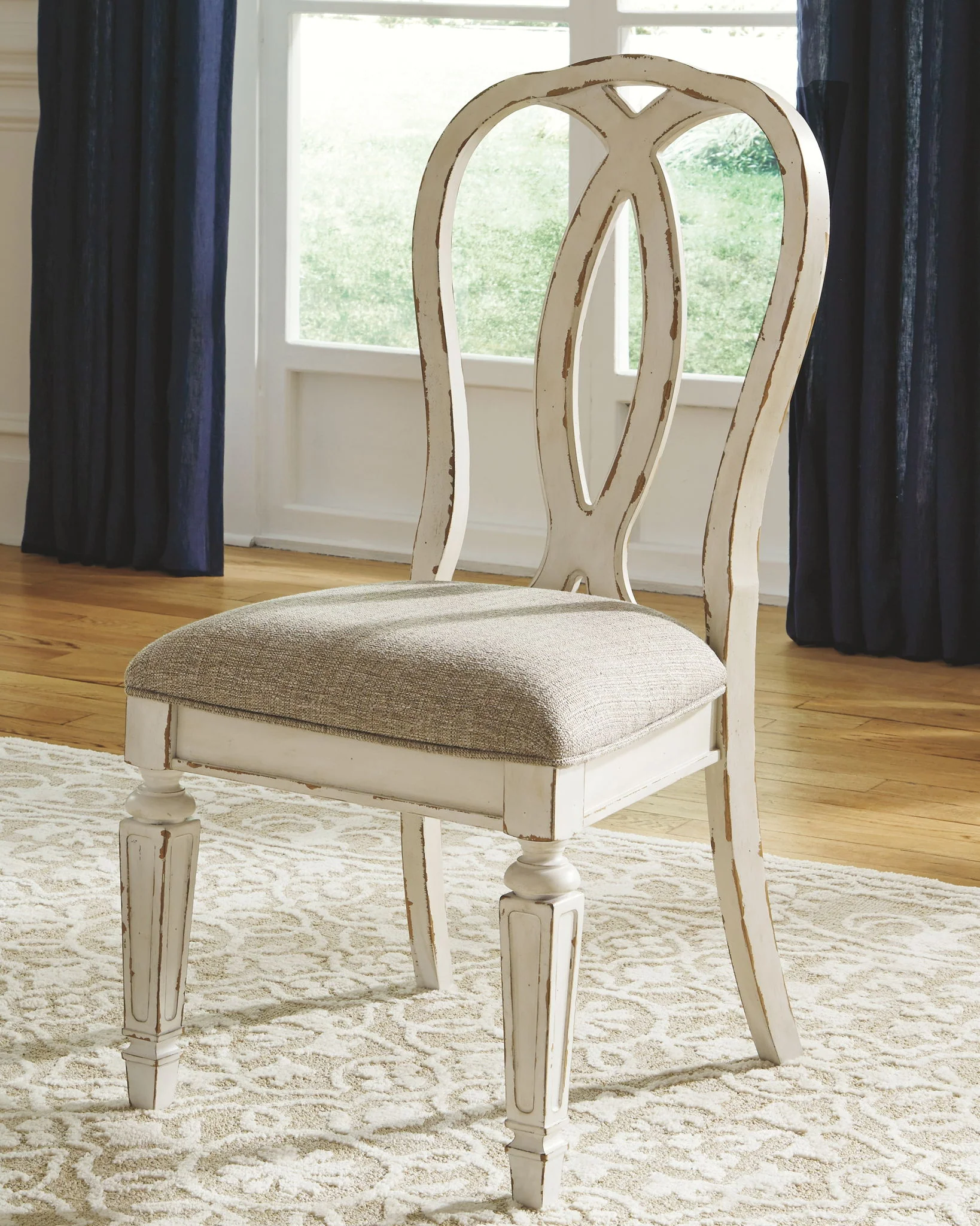 Realyn - White - 8 Pc. - Extension Table, 6 Ribbon Back Side Chairs, Server - Image 3