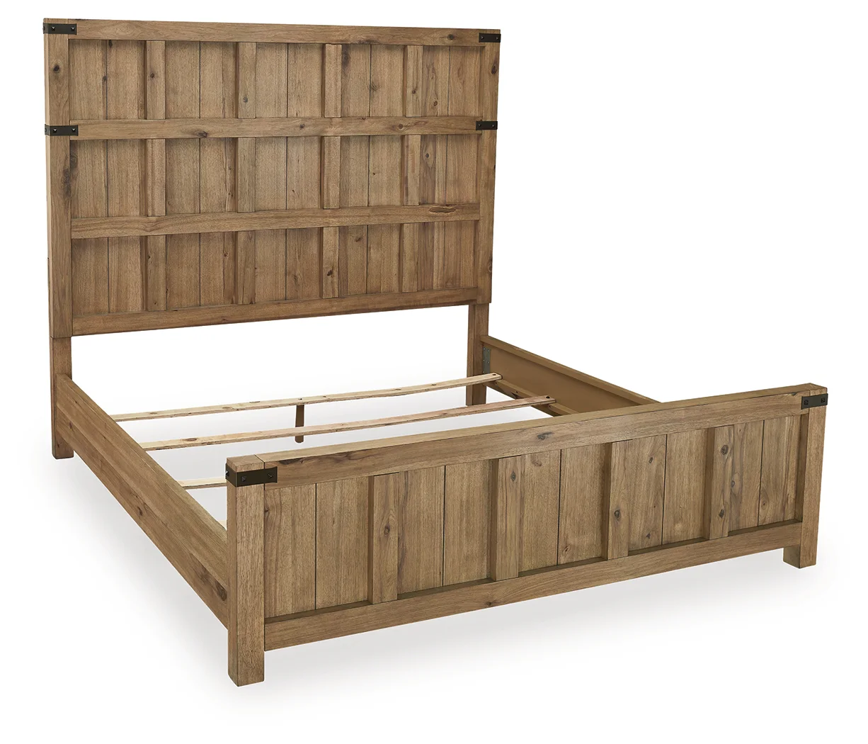 Ridgester - King Panel Bed - Light Brown - Image 3