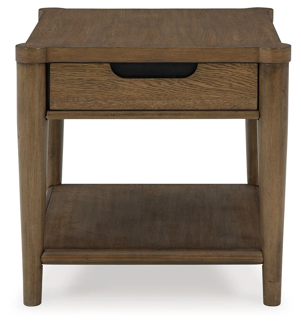 Roanhowe - Brown - Rectangular End Table - Image 4