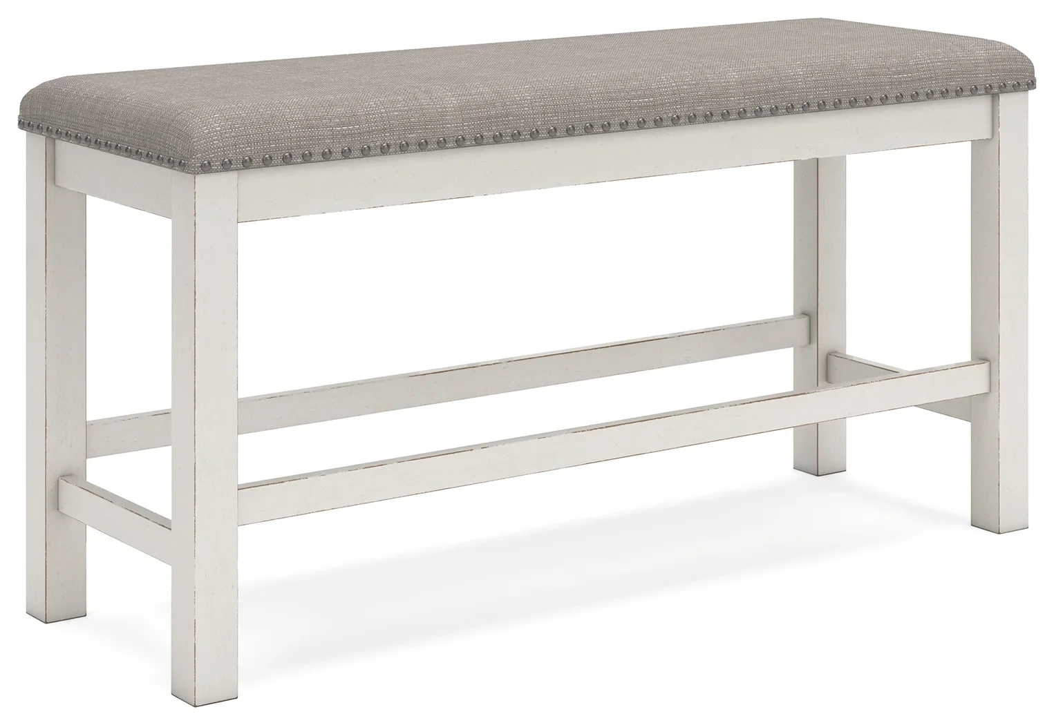 Robbinsdale - Antique White - 9 Pc. - Rectangular Counter Height Dining Extension Table, 6 Barstools, Bench, Server - Image 8