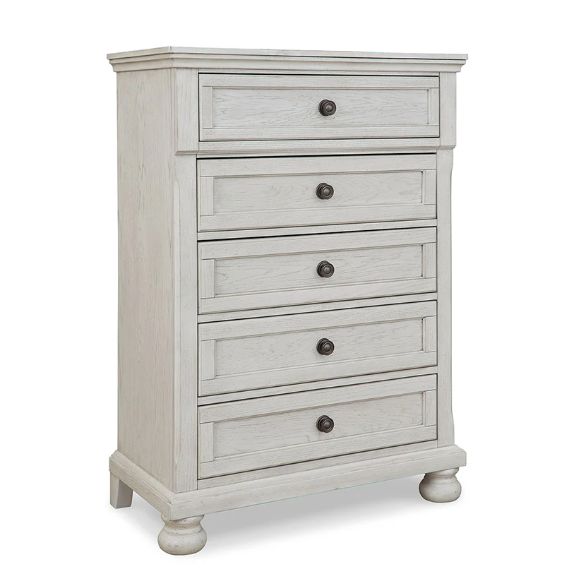 Robbinsdale - Antique White - Five Drawer Chest - Youth