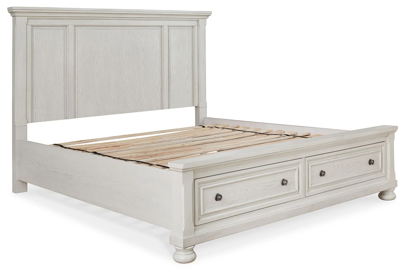 Robbinsdale - Antique White - King Panel Storage Bed - Image 3