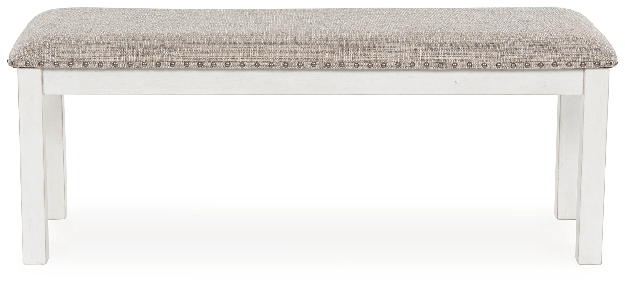 Robbinsdale - Antique White - Large Upholstered Dining Room Bench - Image 3