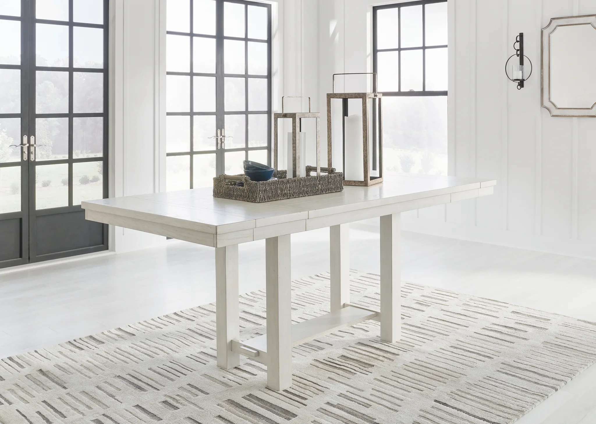 Robbinsdale - Antique White - Rectangular Counter Height Dining Extension Table - Image 2