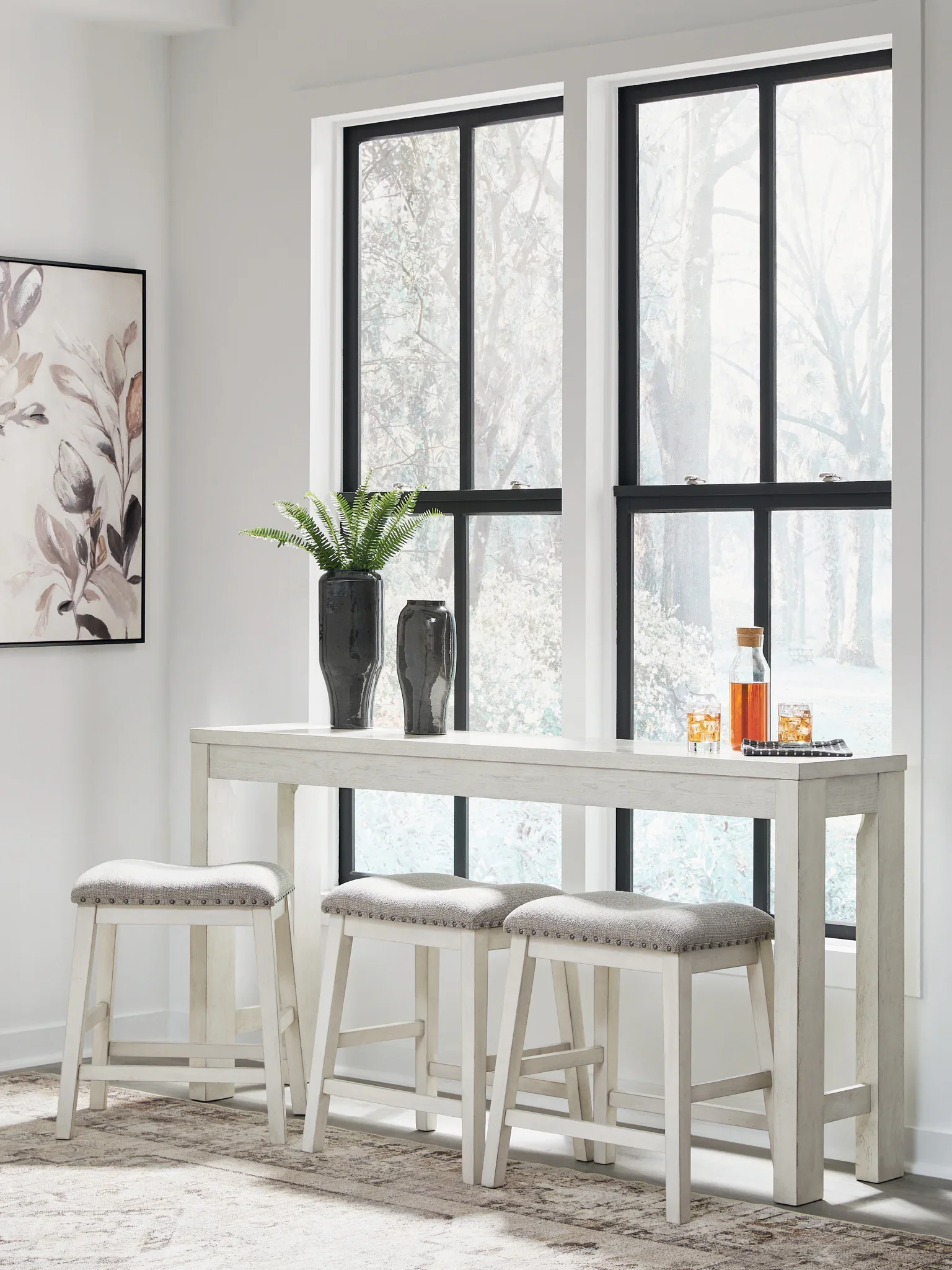 Robbinsdale - Rectangular Dining Room Counter Table Set (Set of 4) - Antique White - Image 4