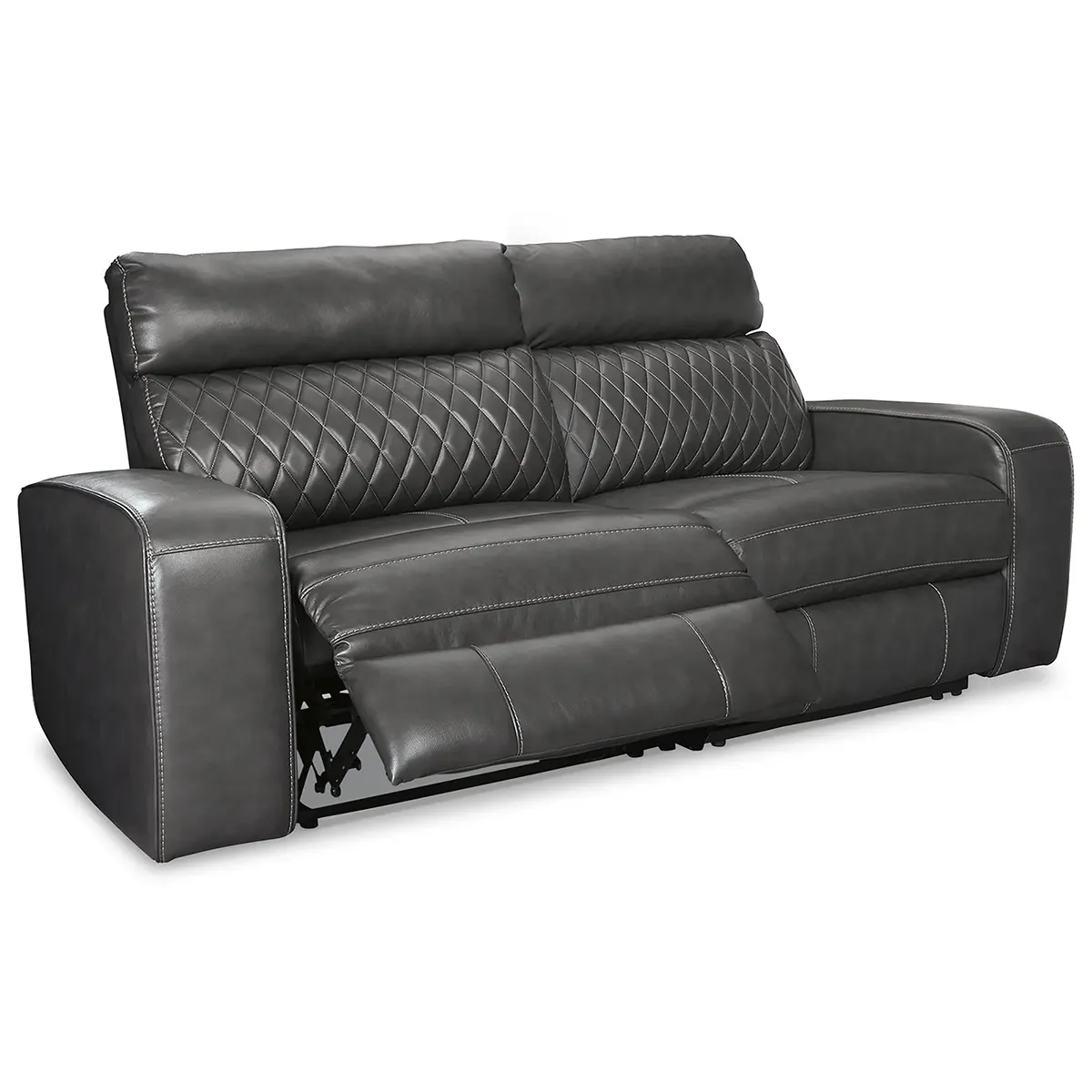 Samperstone - Gray - 2-Piece Power Reclining Sectional