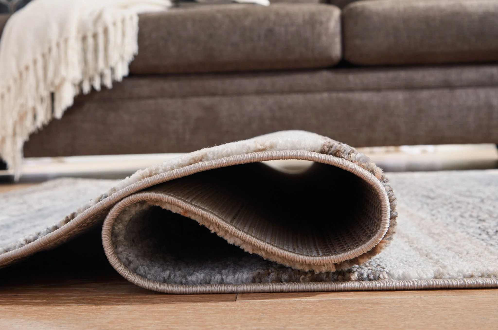 Sethburn - Cream / Brown / Gray - Medium Rug - 5' x 7' - Image 4