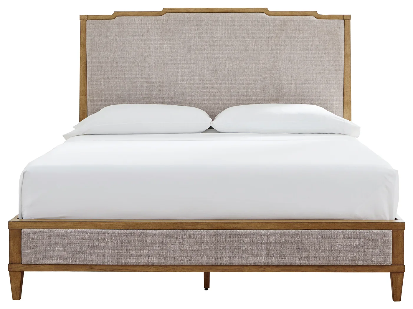 Sharlance - Light Brown - California King Upholstered Panel Bed - Image 4