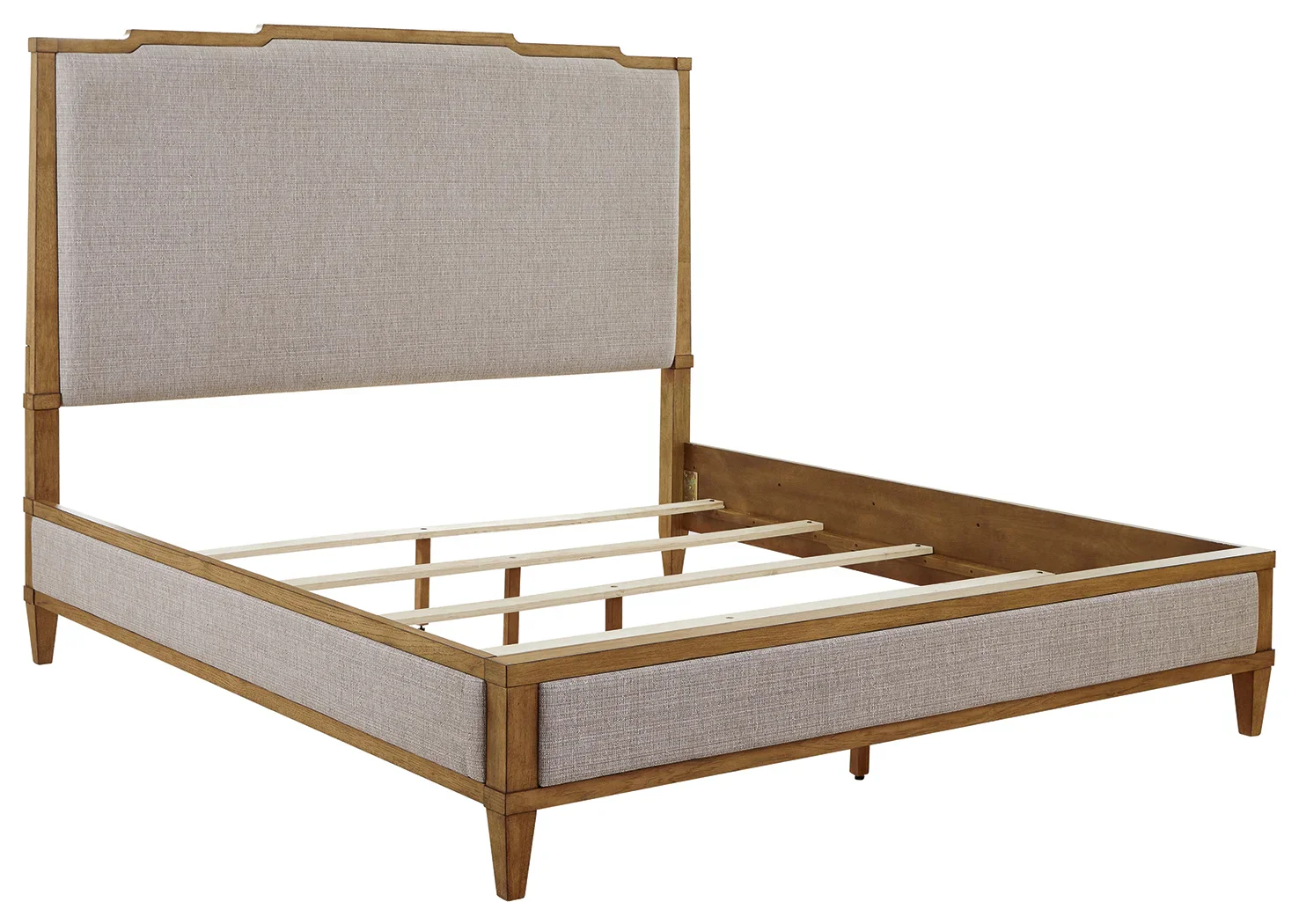 Sharlance - Light Brown - California King Upholstered Panel Bed - Image 5