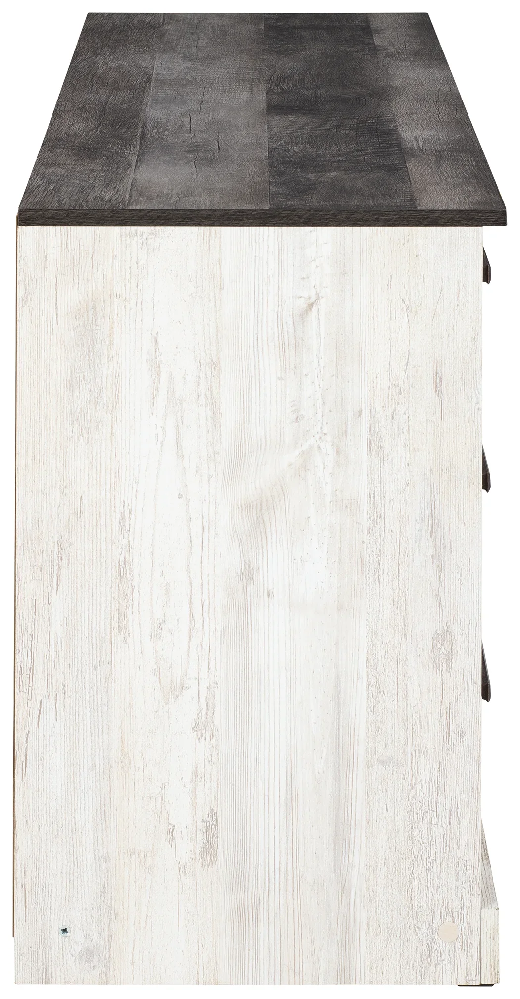 Shawburn - White / Black / Gray - Six Drawer Dresser - Pewter-tone Pulls - Image 5