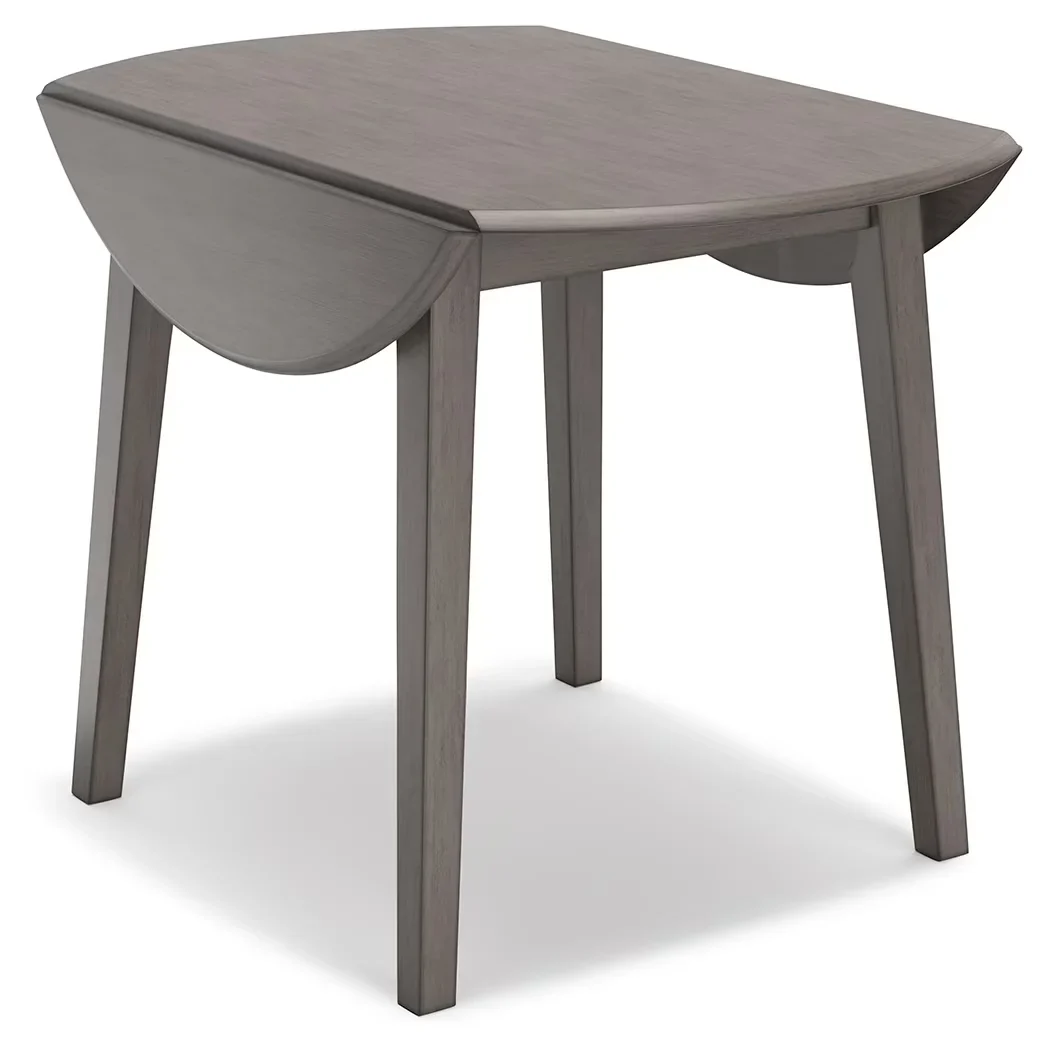 Shullden - Gray - Round Drm Drop Leaf Table - Image 4
