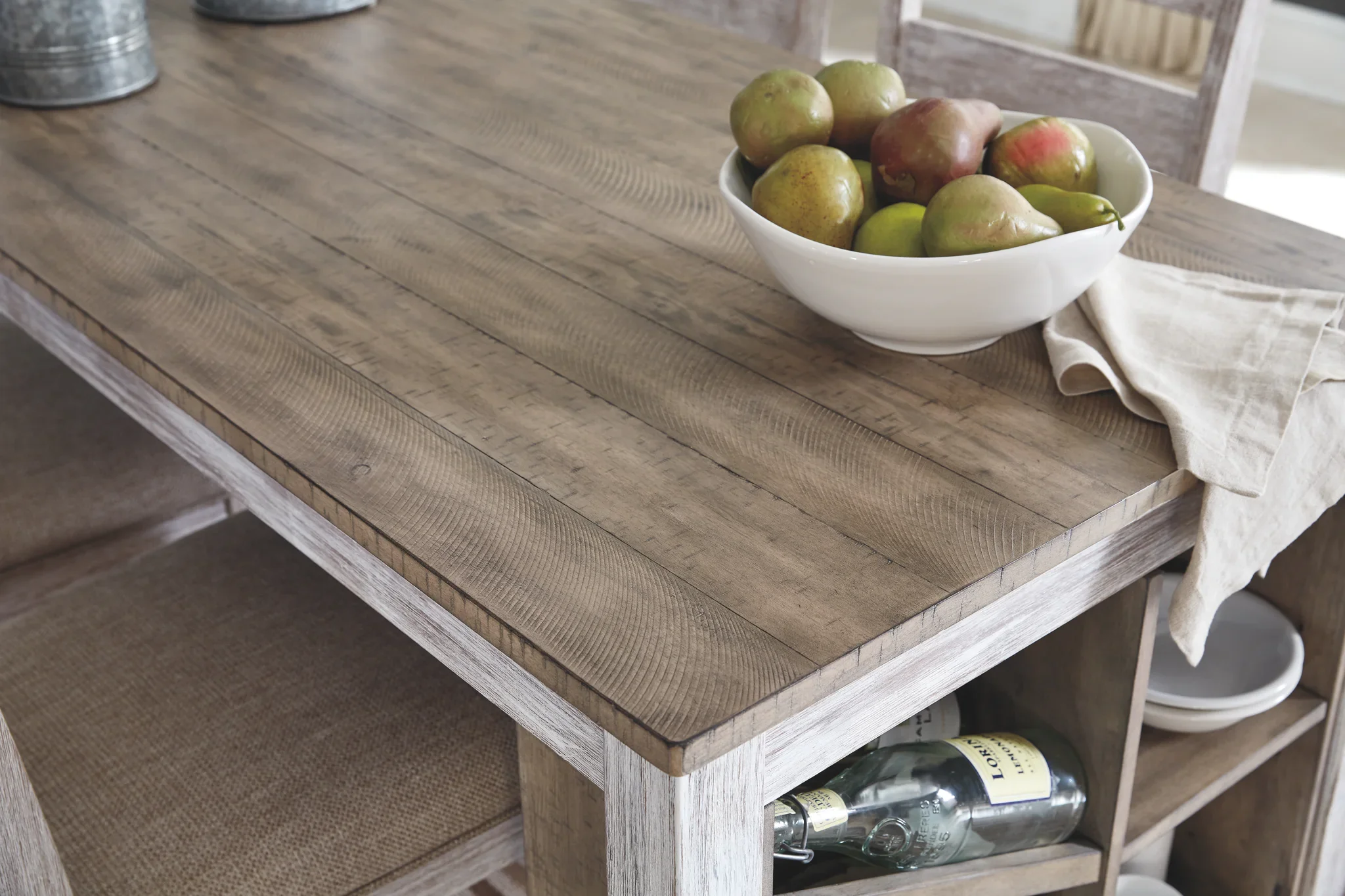 Skempton - White - Rect Drm Table W/Storage - Image 10