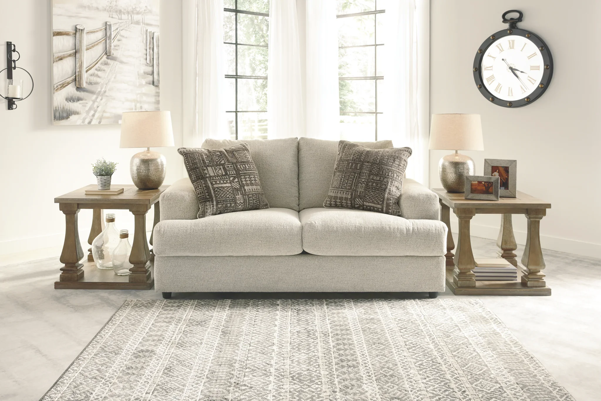 Soletren - Stone - 3 Pc. - Sofa, Loveseat, Accent Ottoman - Image 3