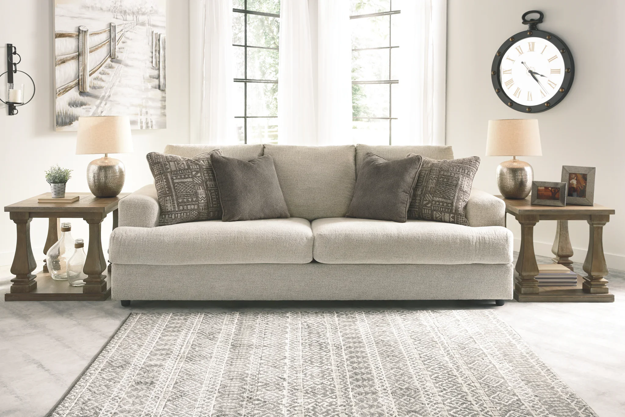 Soletren - Stone - 3 Pc. - Sofa, Loveseat, Swivel Accent Chair - Image 3