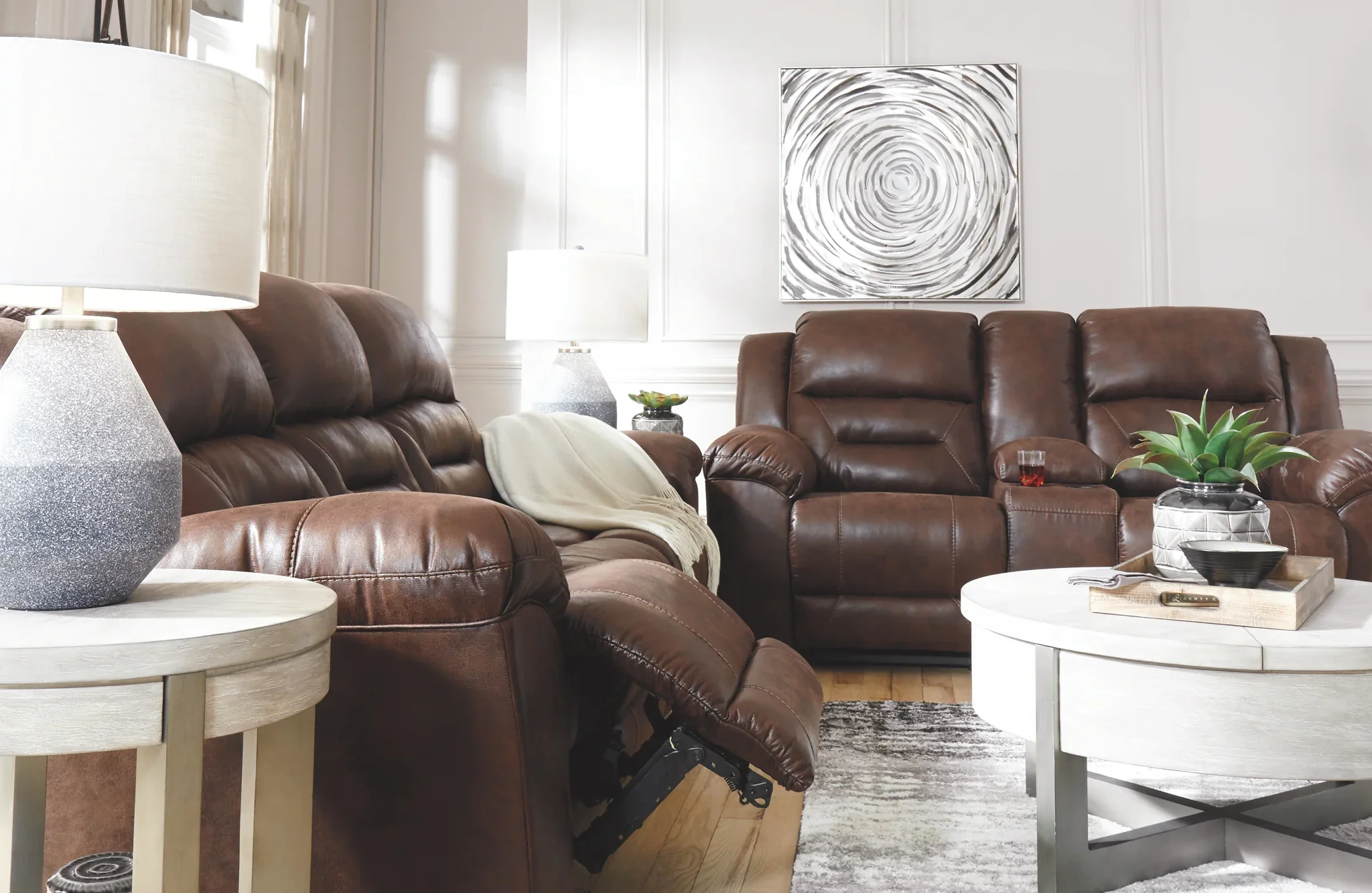 Stoneland - Chocolate - 3 Pc. - Power Sofa, Loveseat, Rocker Recliner - Image 3