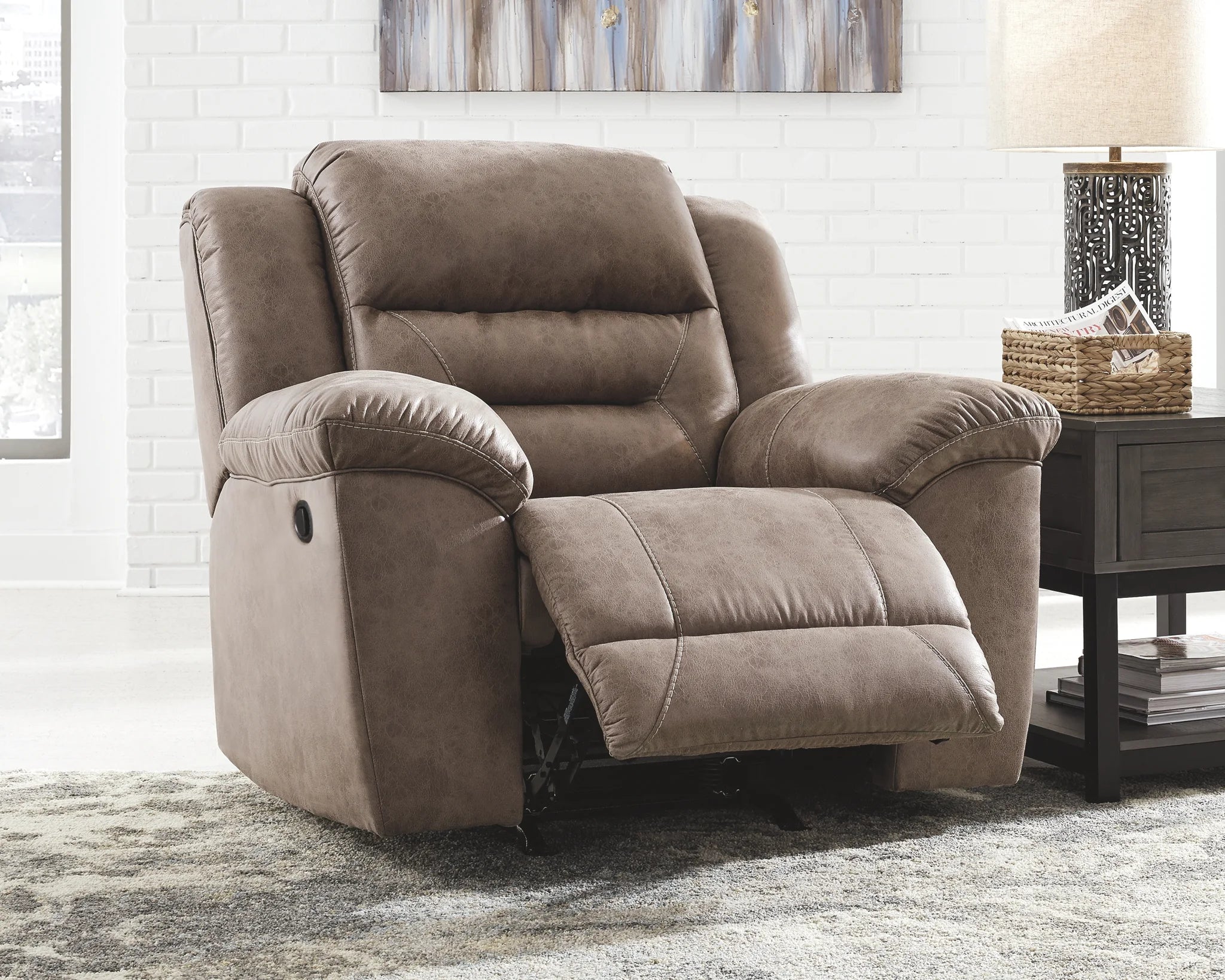 Stoneland - Fossil - 3 Pc. - Reclining Sofa, Loveseat, Rocker Recliner - Image 3