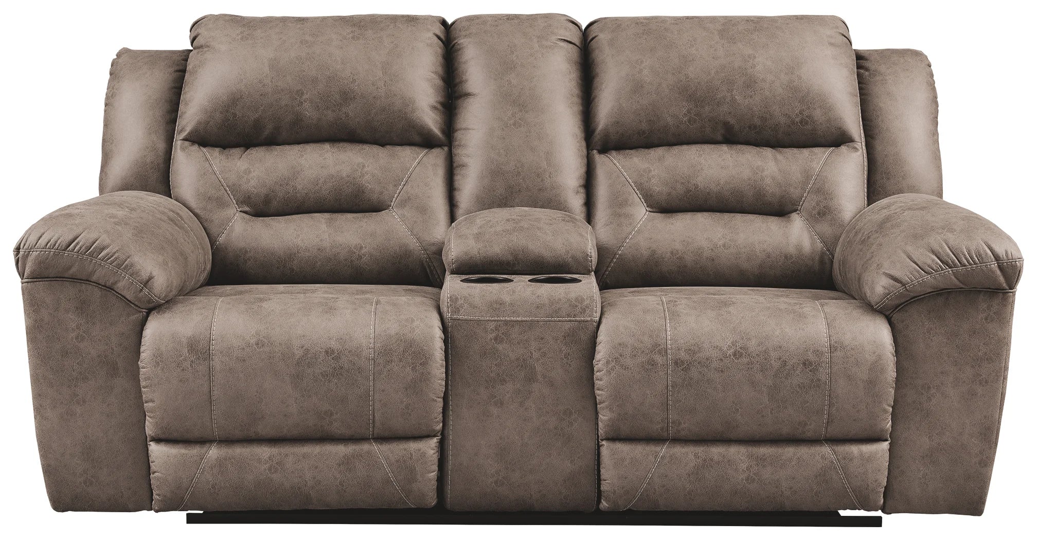 Stoneland - Light Brown - Dbl Rec Pwr Loveseat W/Console - Image 2