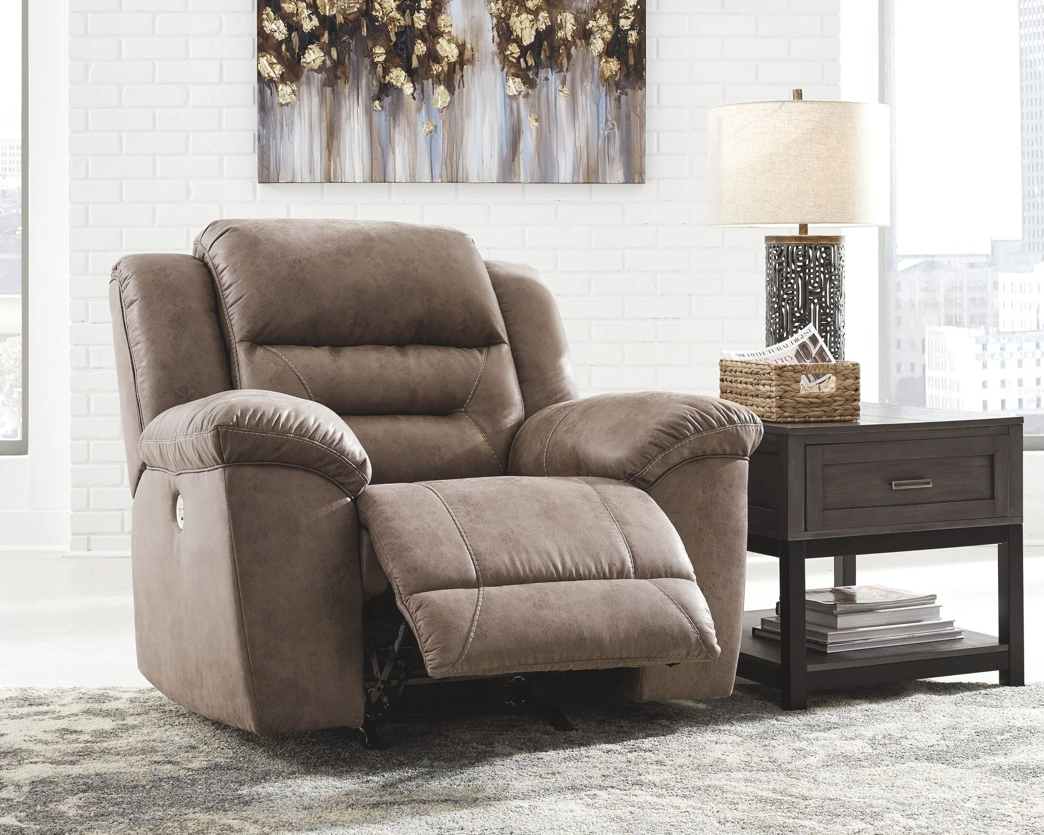 Stoneland - Light Brown - Power Rocker Recliner - Image 2