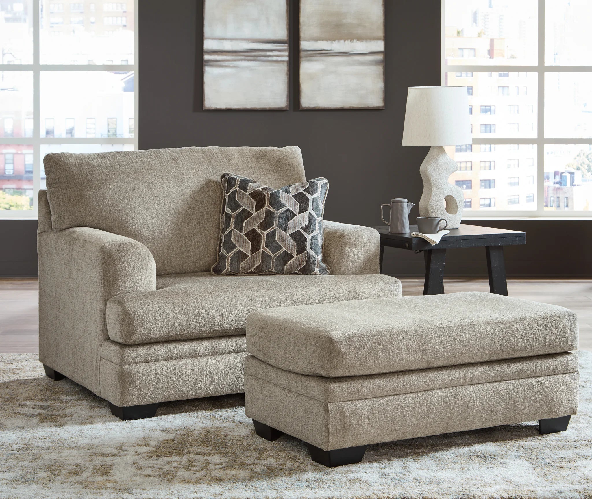 Stonemeade - 2 Pc. - Chair And A Half, Ottoman - Taupe