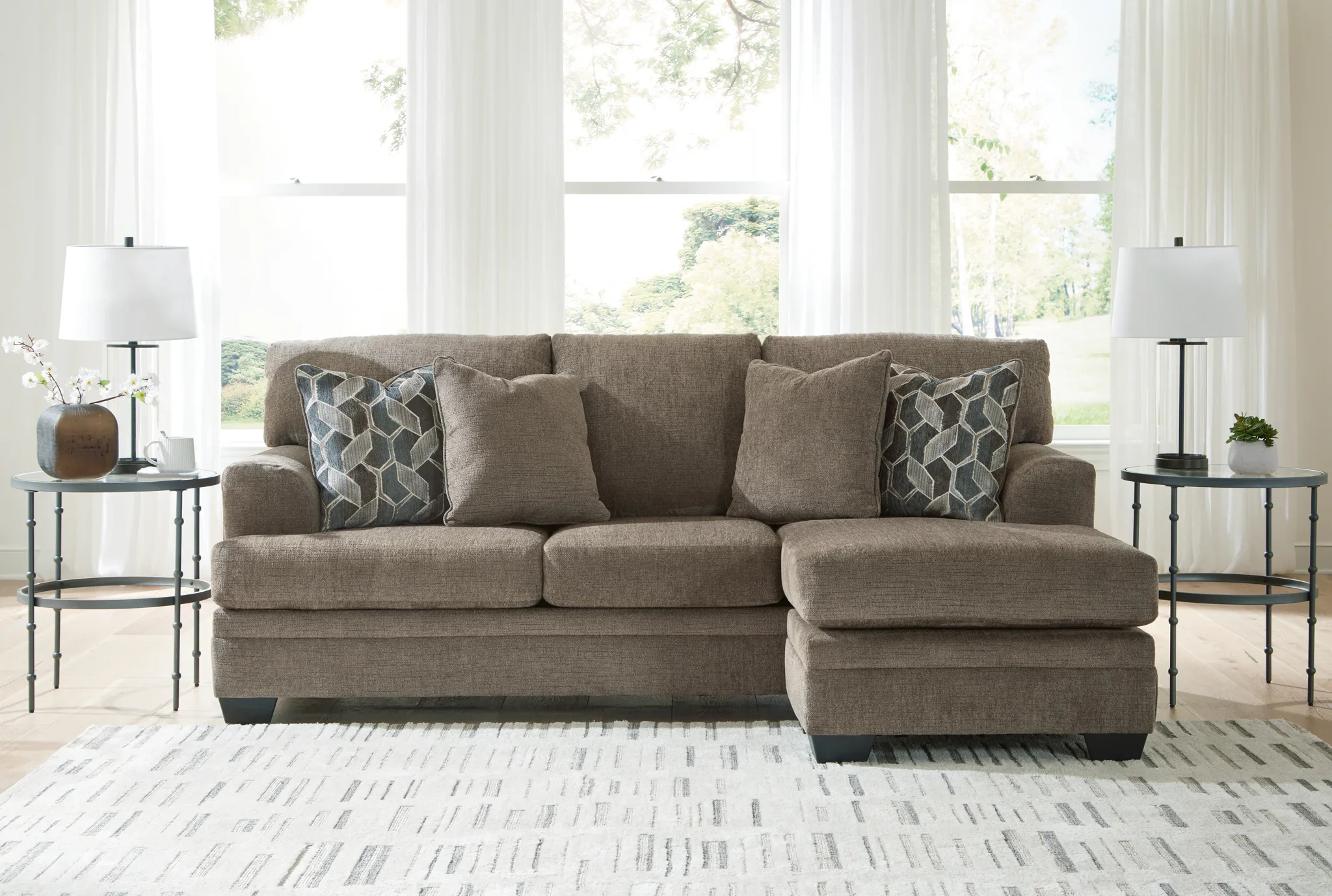 Stonemeade - 3 Pc. - Sofa Chaise, Chair And A Half, Ottoman - Nutmeg - Image 2