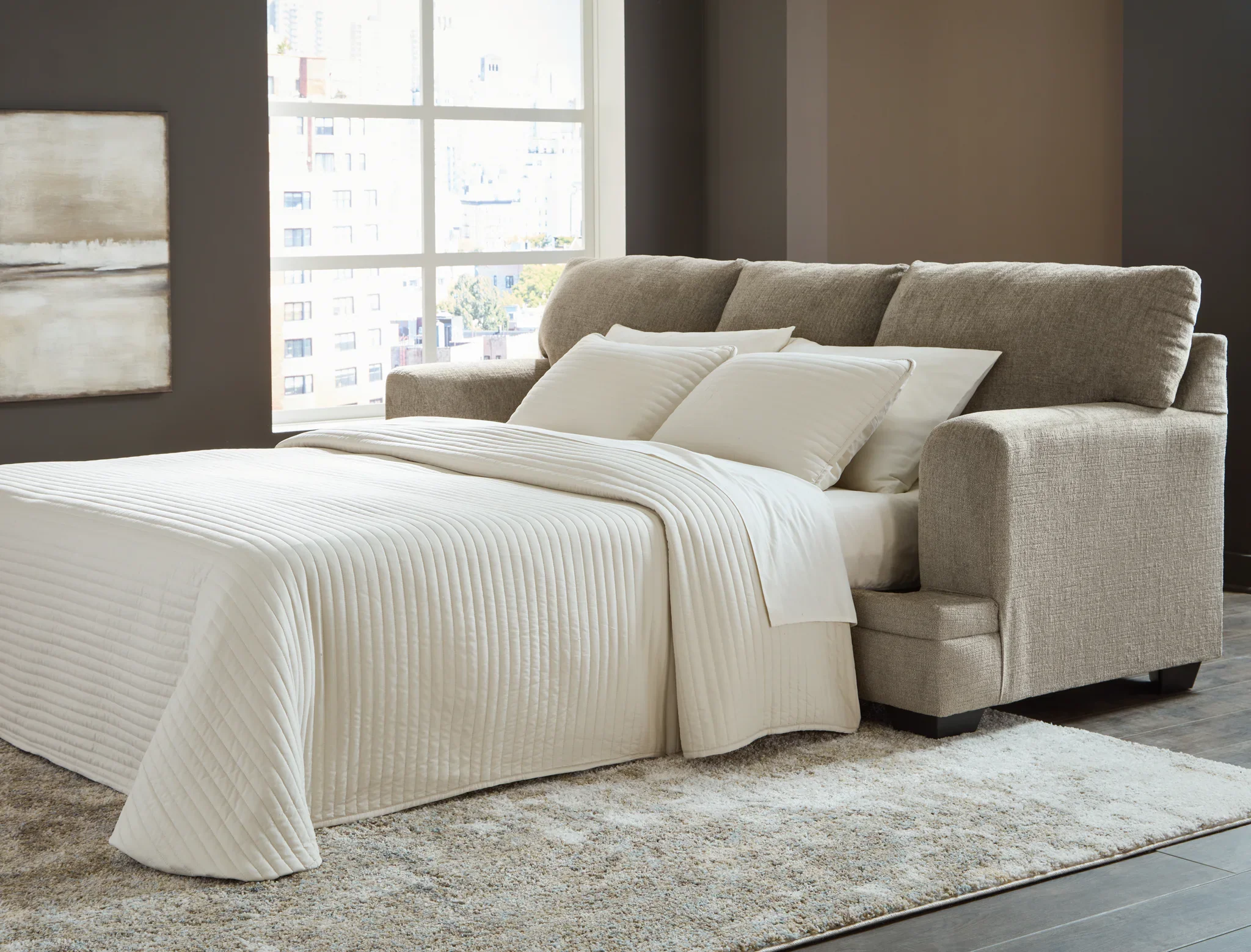 Stonemeade - Queen Sofa Sleeper - Taupe - Image 2