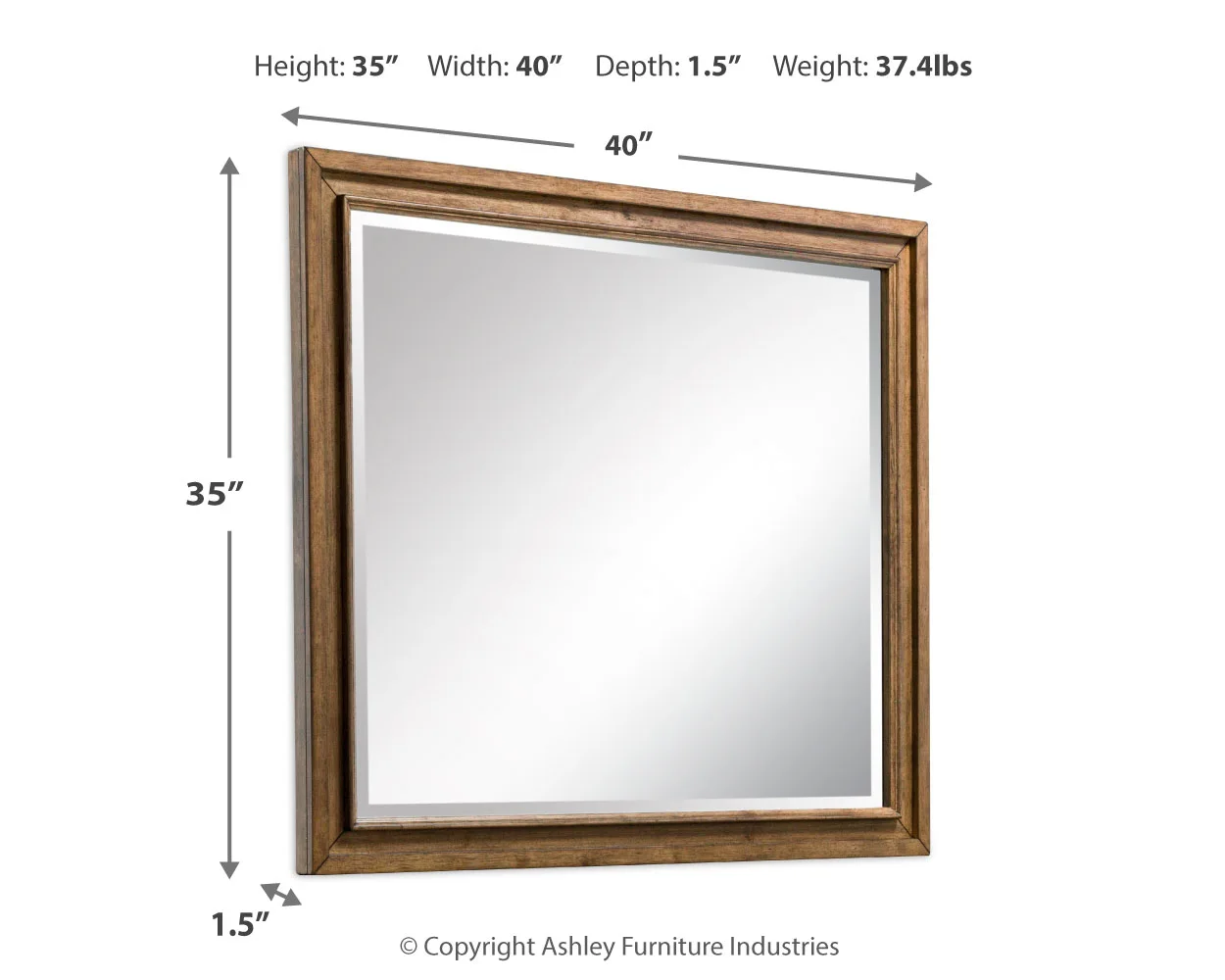 Sturlayne - Brown - Bedroom Mirror - Image 3