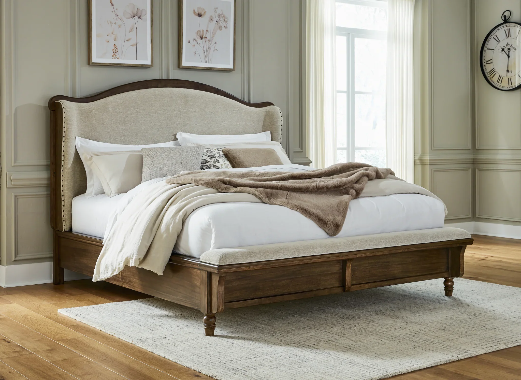 Sturlayne - Brown - Queen Upholstered Panel Bed - Image 2